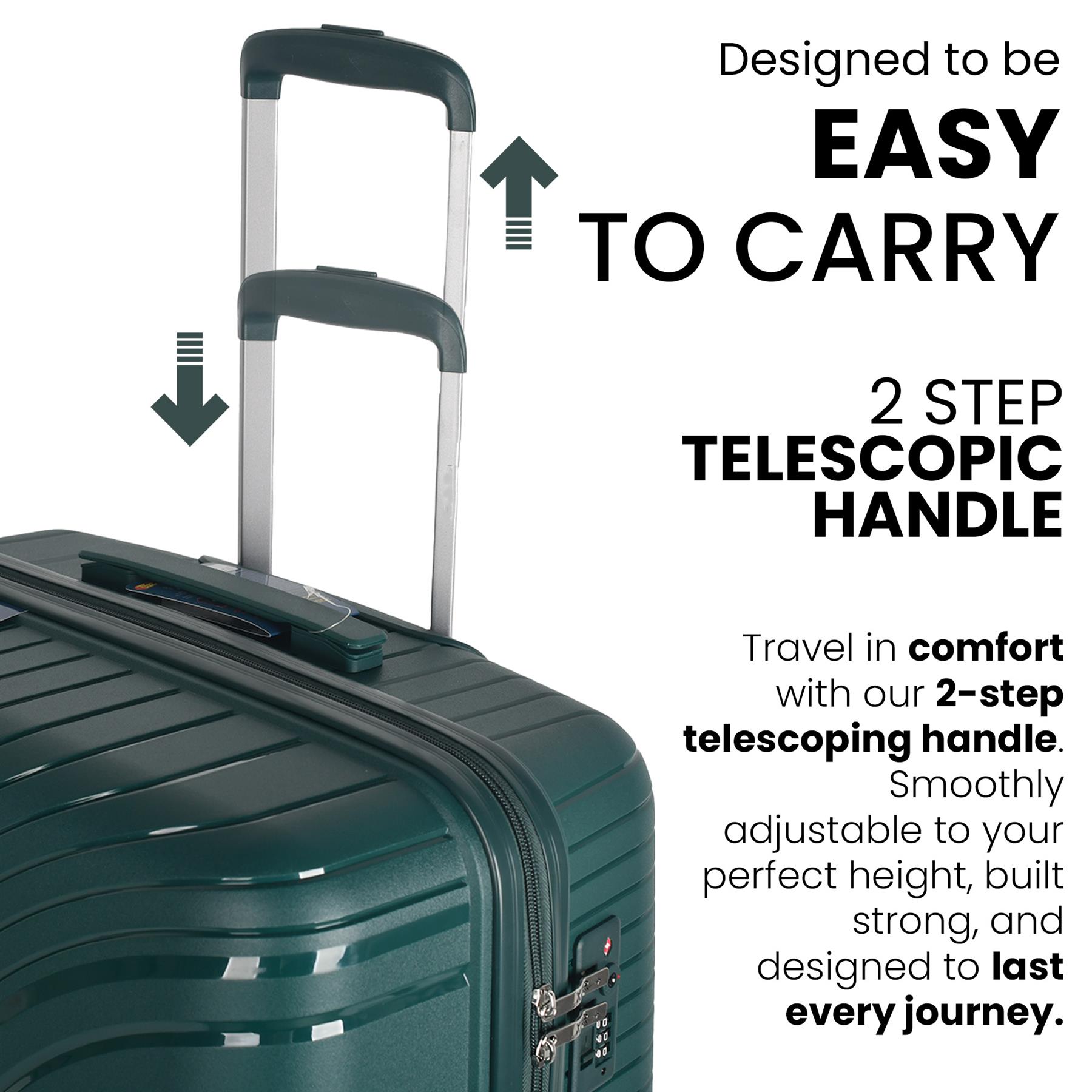 XPLR 3/4 Piece PP Hard Shell Bag Set – Luggage with Large 32” Suitcase Option - Produktbild 5