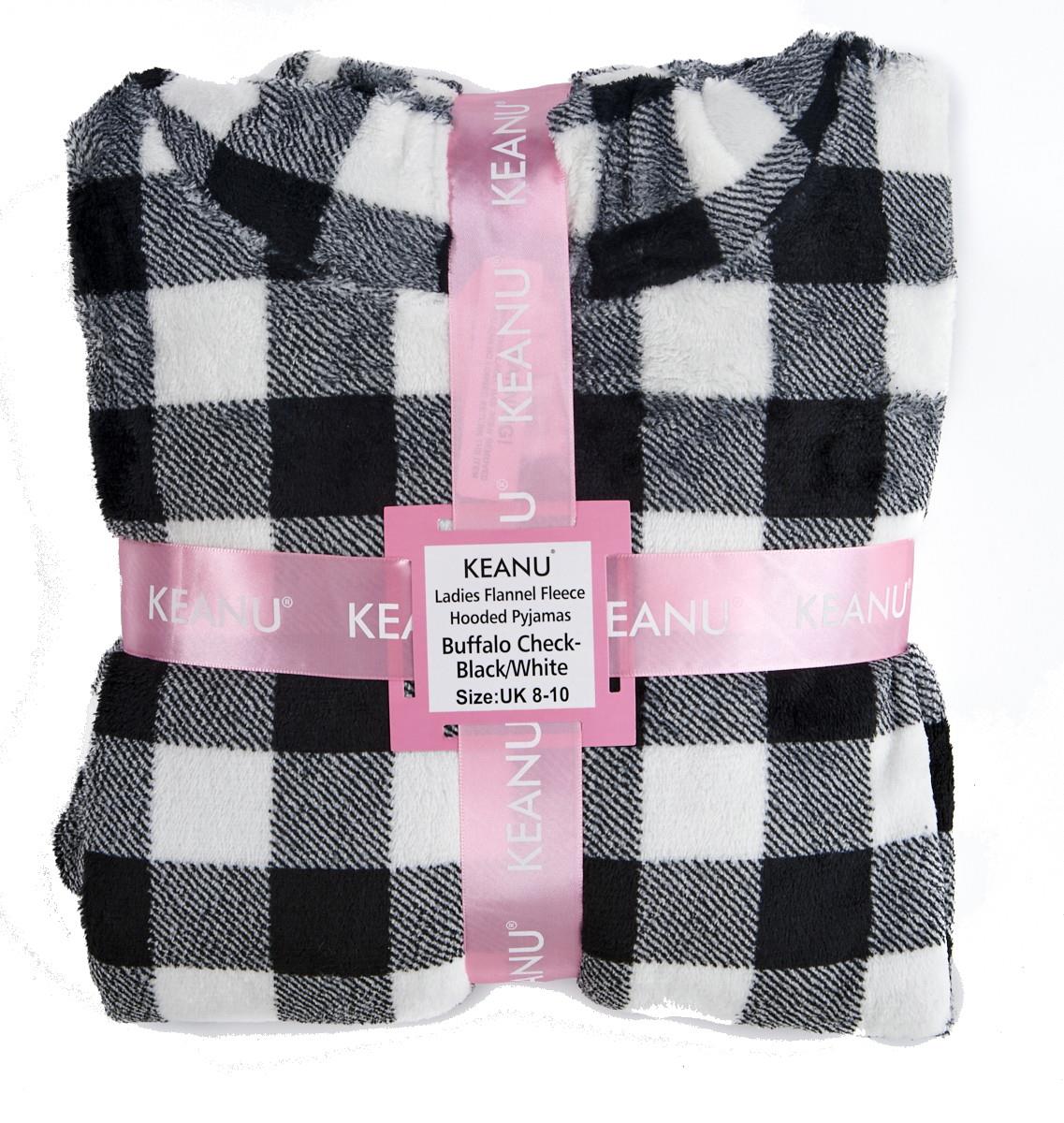 Ladies Supersoft Warm Flannel Fleece Hooded Pyjamas Twosie Lounge Wear Gift Set - Picture 31 of 79