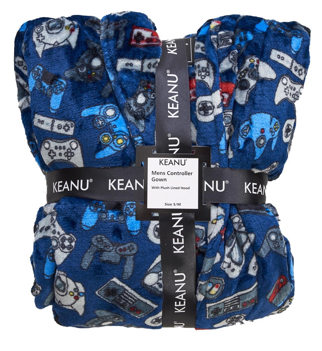 Mens Boys Luxury Flannel Fleece Matching Retro Games Hooded Gown Robe Onesee - Picture 39 of 75