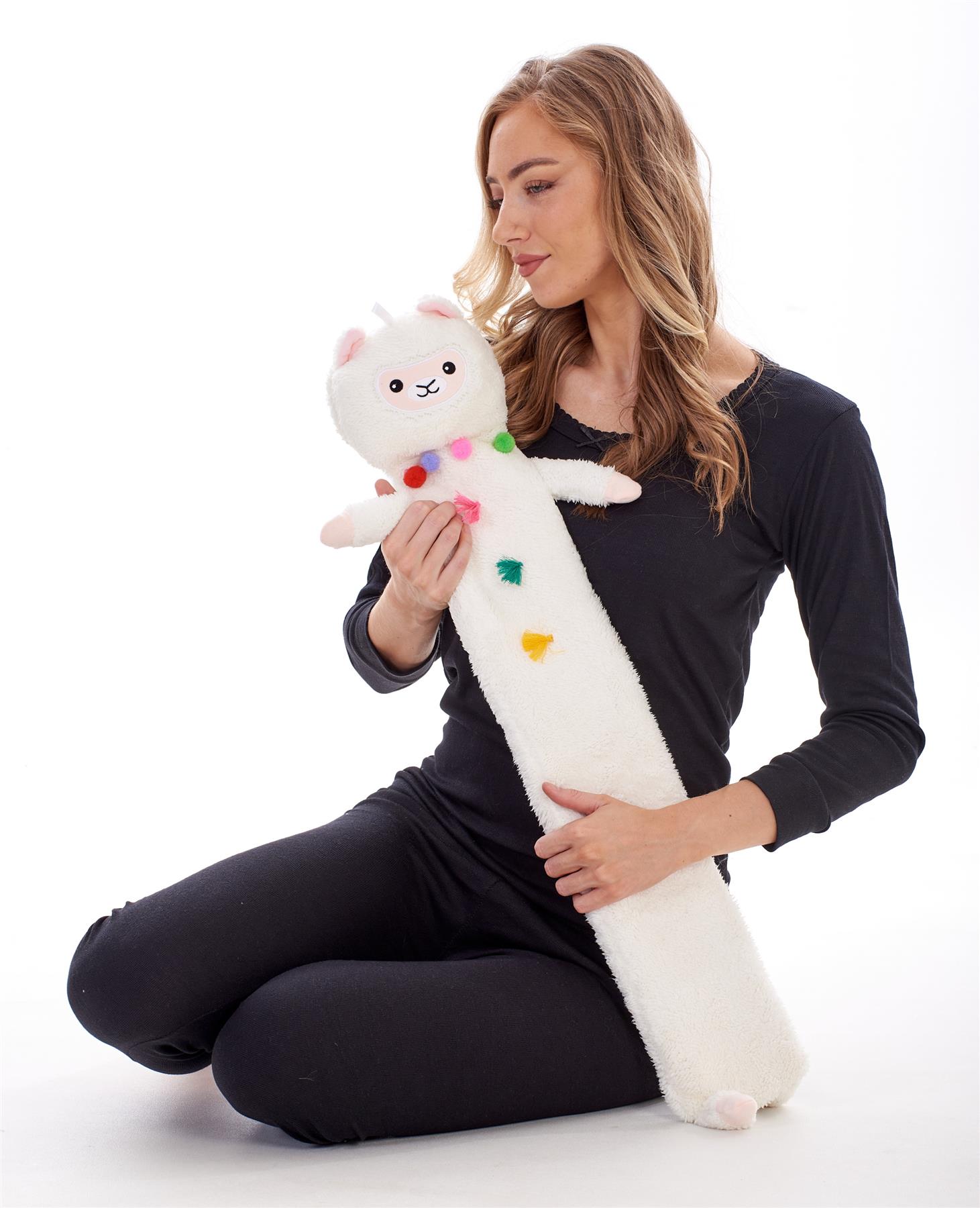 Novelty Extra Long 72cm Hot Water Bottle Unicorn Sloth Dog Bunny Plush Cover - Picture 43 of 75