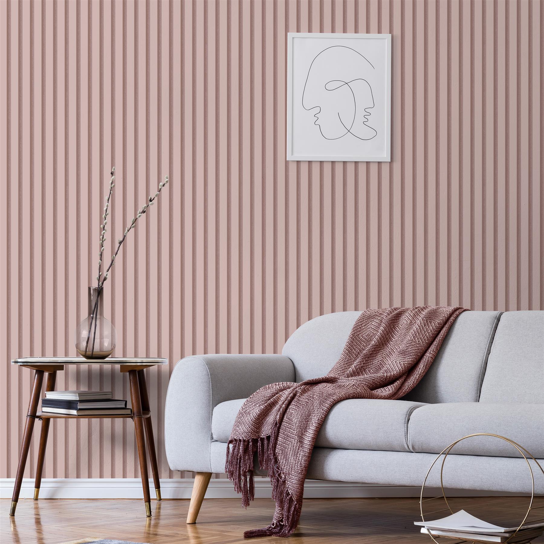 Fine Decor Acoustic Wood Panels Modern Stylish Trendy Wallpaper 3 Colours - Picture 4 of 10
