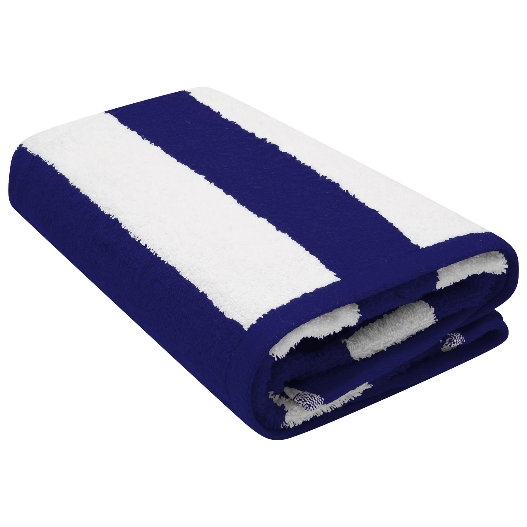 Extra Large Cabana Stripe Beach Towel Pack Of 2 Cotton 6 Colours 76 x 152cm - Picture 7 of 14