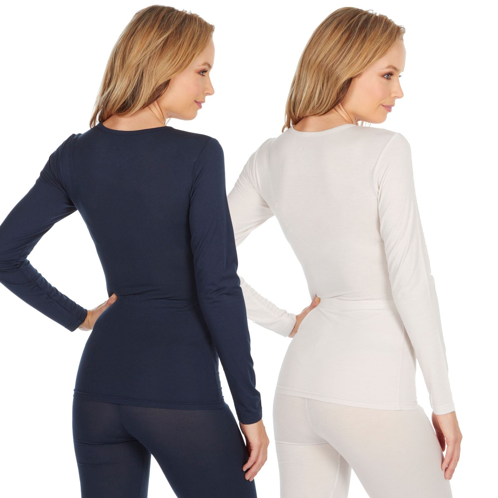 Ladies Womens Long Sleeve Thermal Top Tshirt ,Long Johns Warm Baselayer S2XL eBay