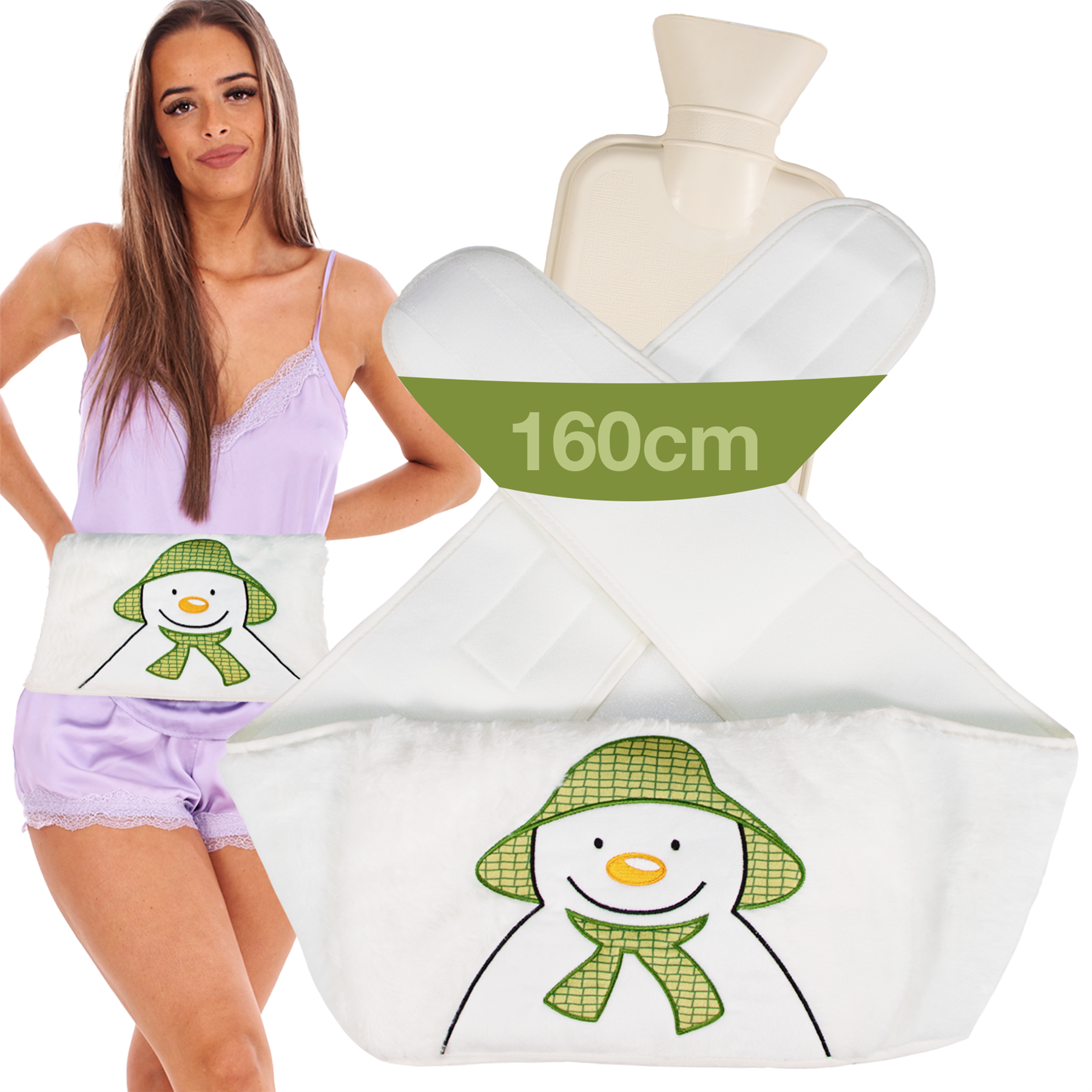 Wearable Hot Water Bottle Belt Plus Size 160cm - Period Pain Relief Warm Plush - Picture 12 of 16