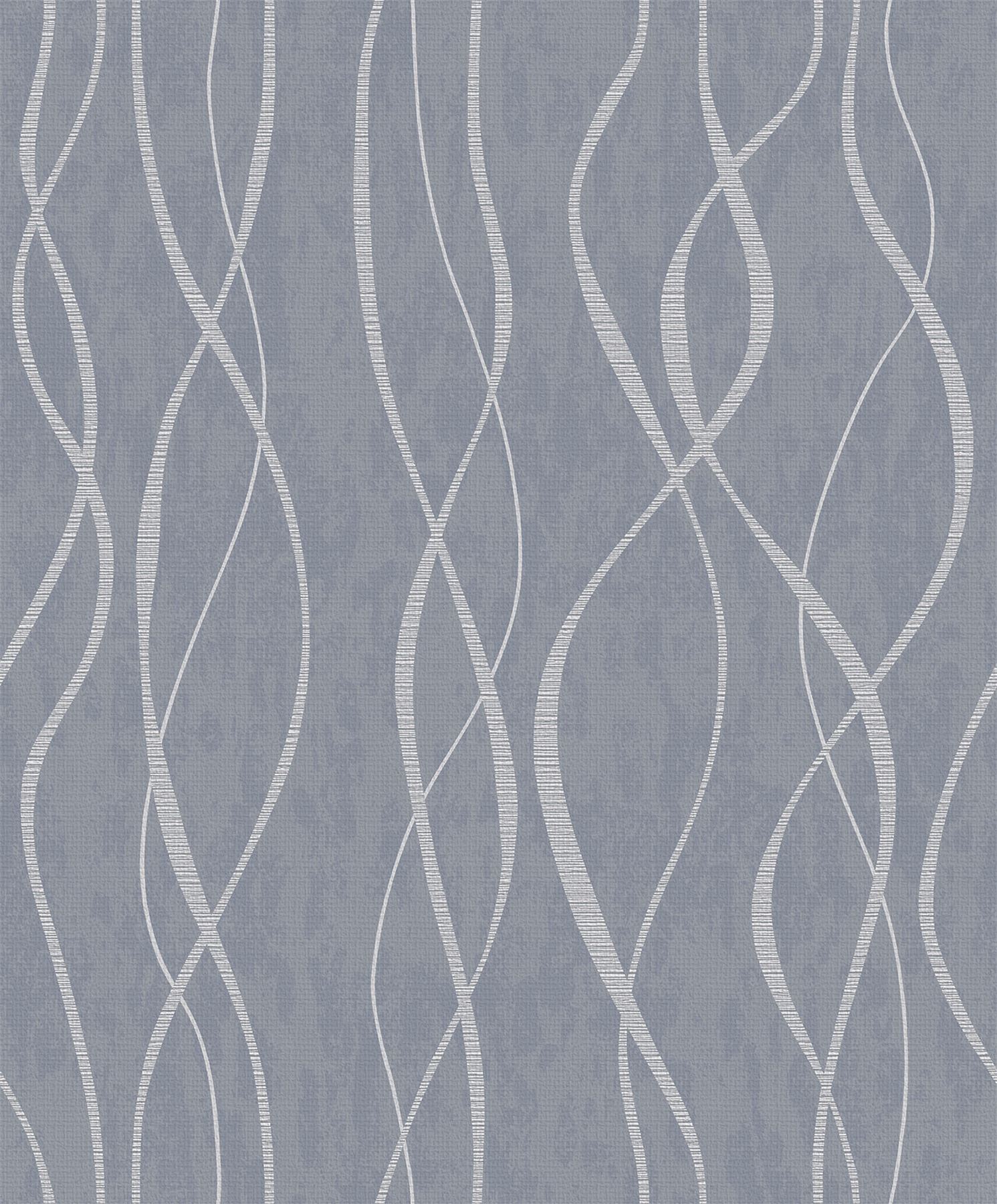 Stylish Scala Ribbon Wallpaper Swirl Twist Glitter Embossed Pattern - Picture 2 of 6
