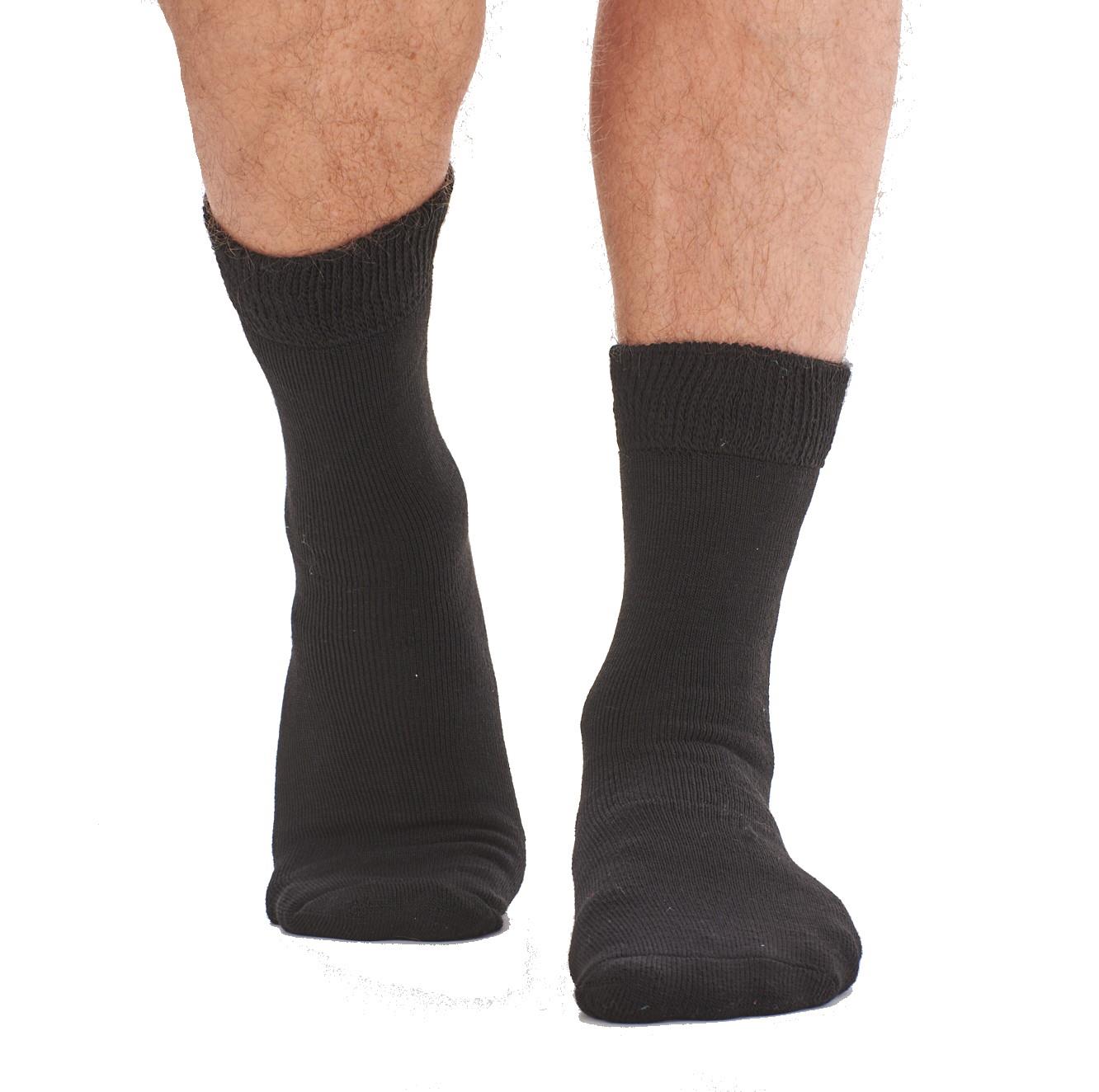 Kids Ladies 6 Pack Thick Warm Comfy Brushed Lined Black Thermal Winter Socks - Picture 5 of 7