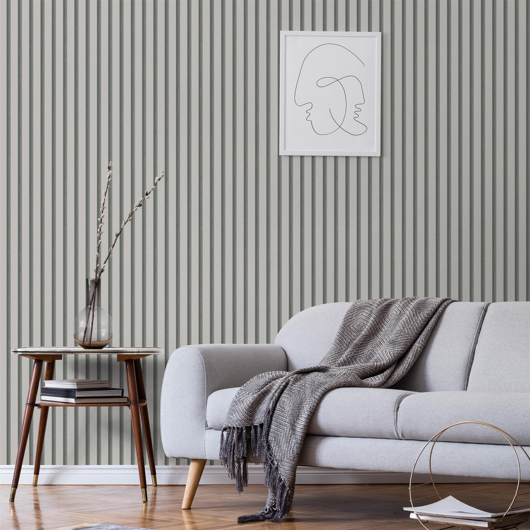 Fine Decor Acoustic Wood Panels Modern Stylish Trendy Wallpaper 3 Colours - Picture 10 of 10