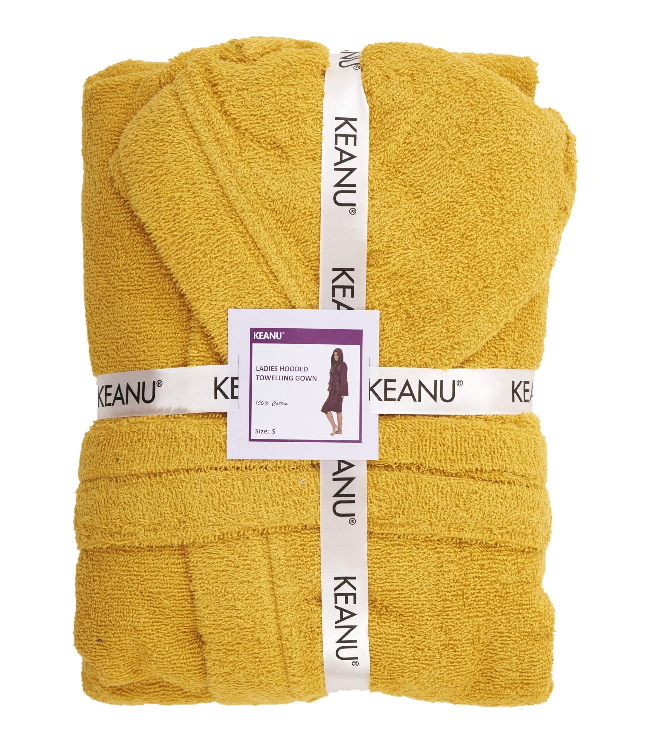 Ladies 100 Pure Cotton Towelling Hooded Dressing Gown Bathrobe Towel