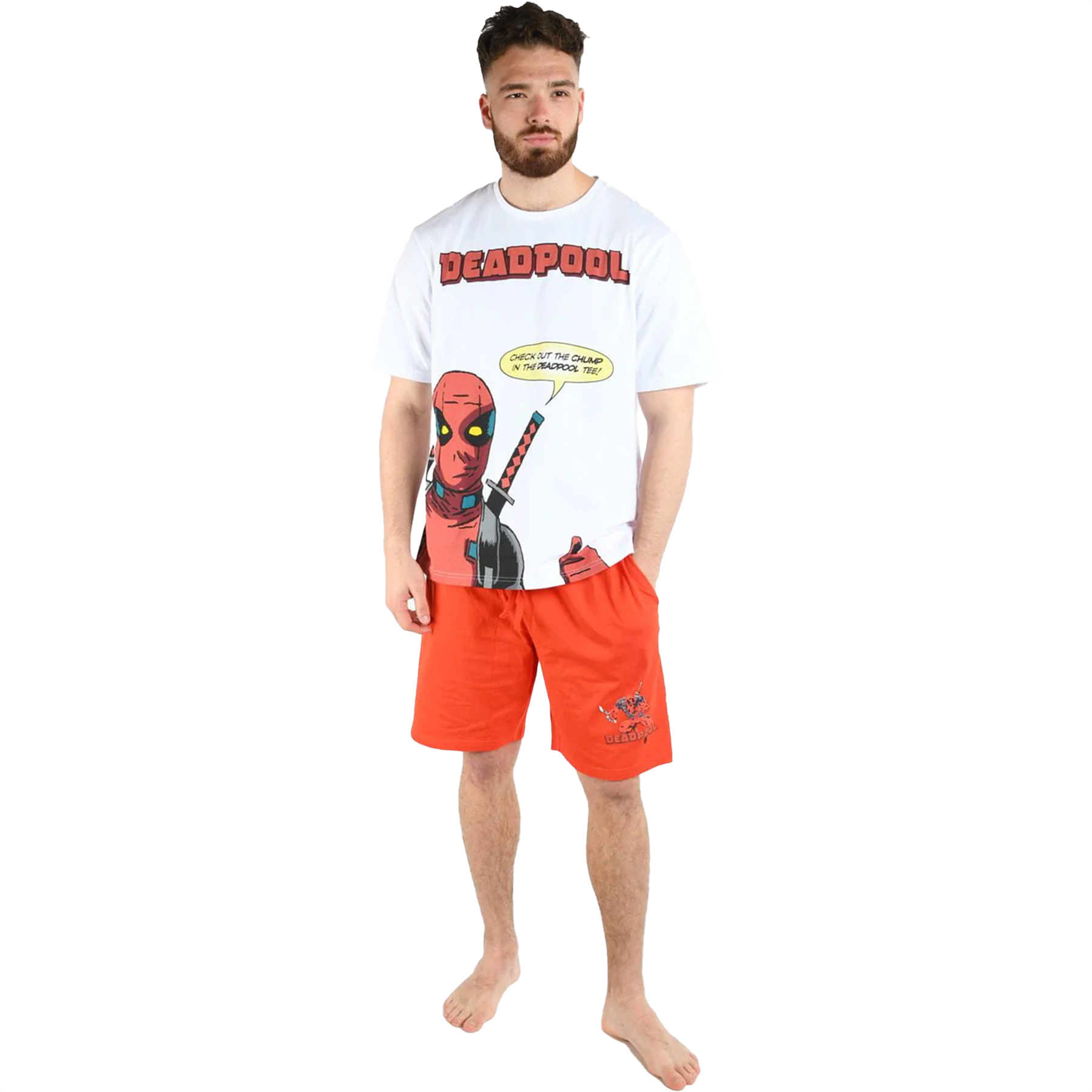 Marvel Mens Deadpool Pyjamas T-Shirt and Shorts PJ Set Ideal Gifts for Men - Picture 30 of 36