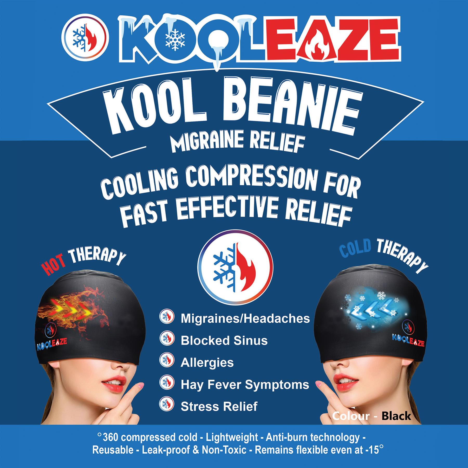 KOOLEAZE Hot / Cold Reusable Gel Ice Compress Pack Swelling Pain Relief Support - Picture 5 of 50