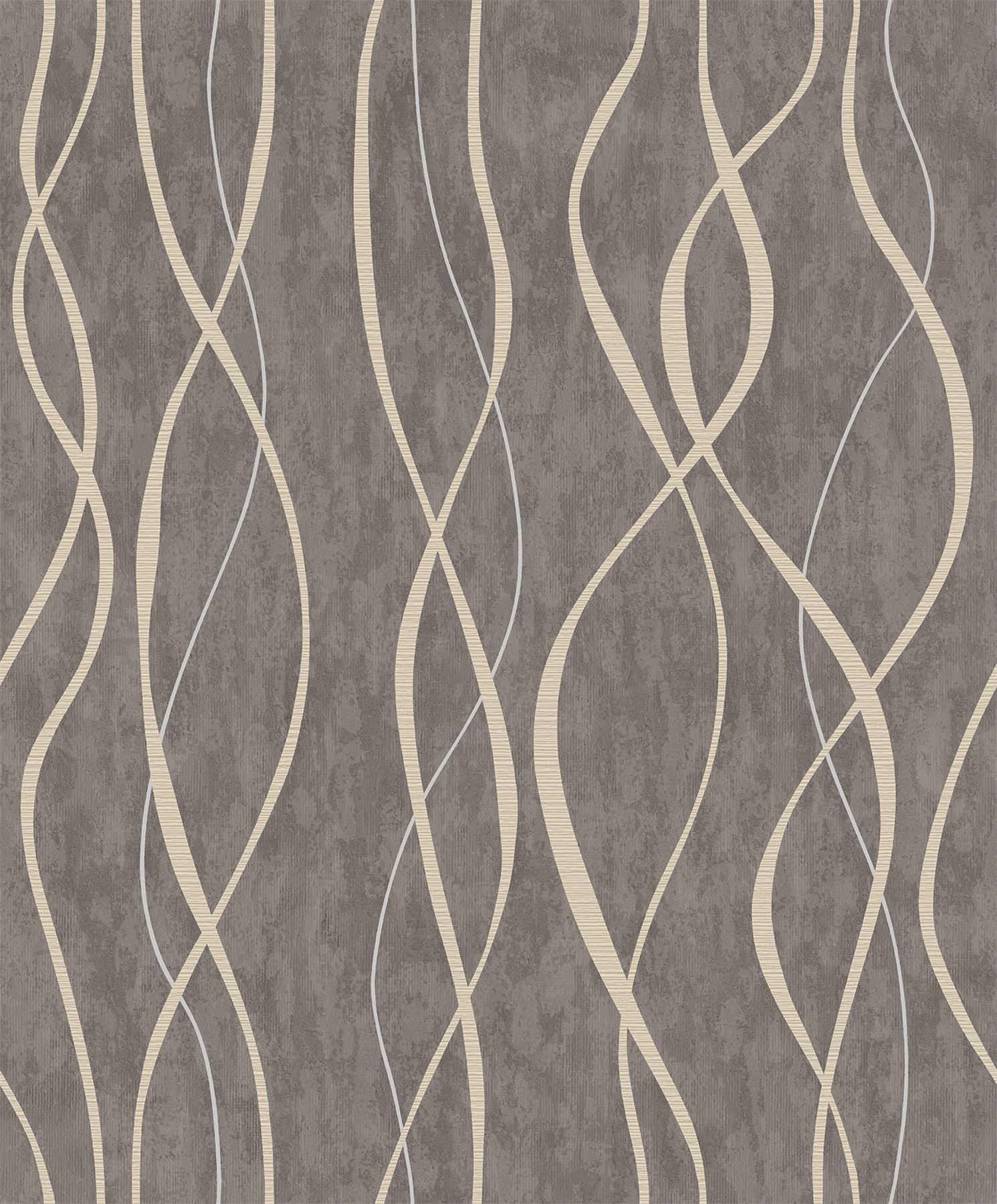 Stylish Scala Ribbon Wallpaper Swirl Twist Glitter Embossed Pattern - Picture 3 of 6