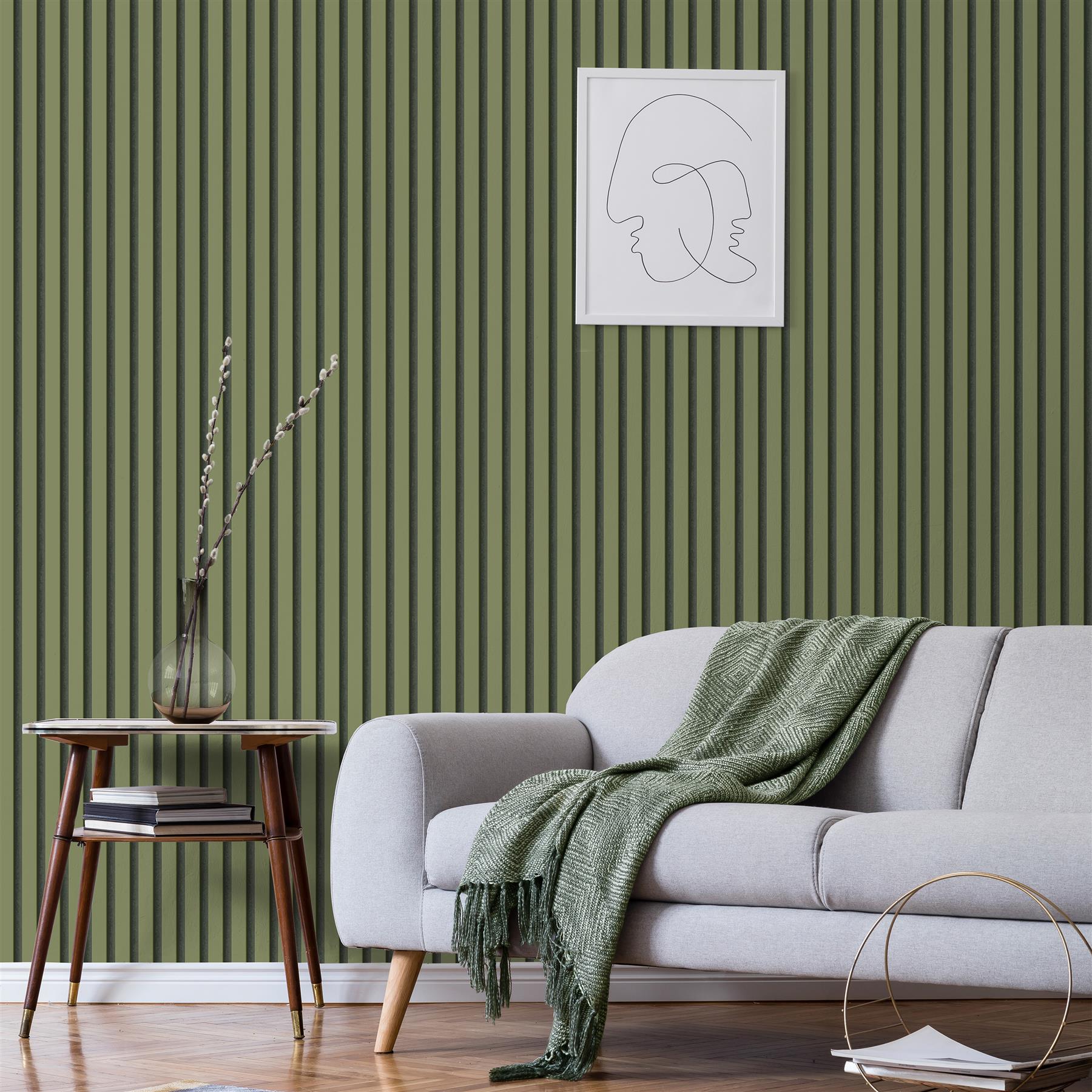 Fine Decor Acoustic Wood Panels Modern Stylish Trendy Wallpaper 3 Colours - Picture 7 of 10