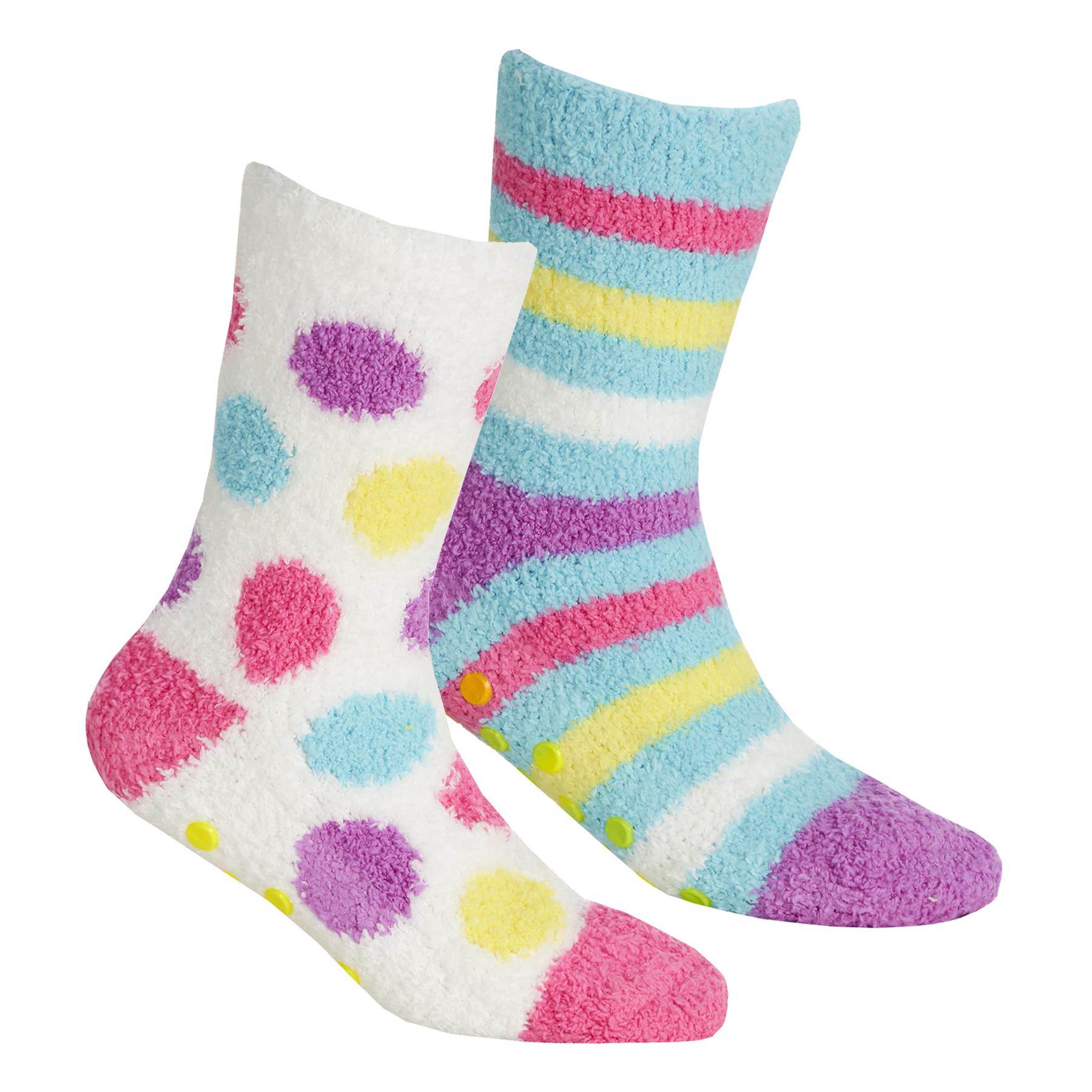 4 Pack Childrens Girls Boys Soft & Cosy Slipper Socks Anti Slip