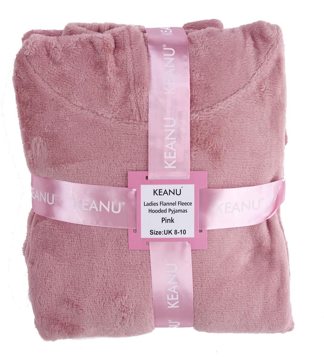 Ladies Supersoft Warm Flannel Fleece Hooded Pyjamas Twosie Lounge Wear Gift Set - Picture 13 of 79
