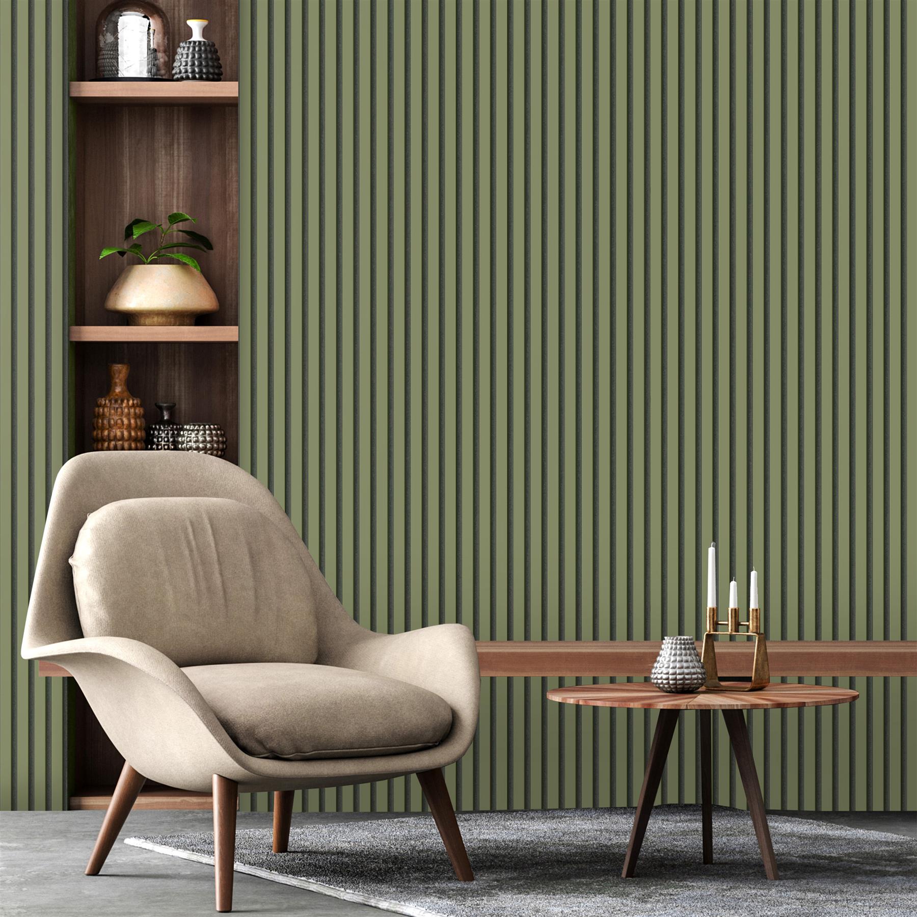 Fine Decor Acoustic Wood Panels Modern Stylish Trendy Wallpaper 3 Colours - Picture 6 of 10