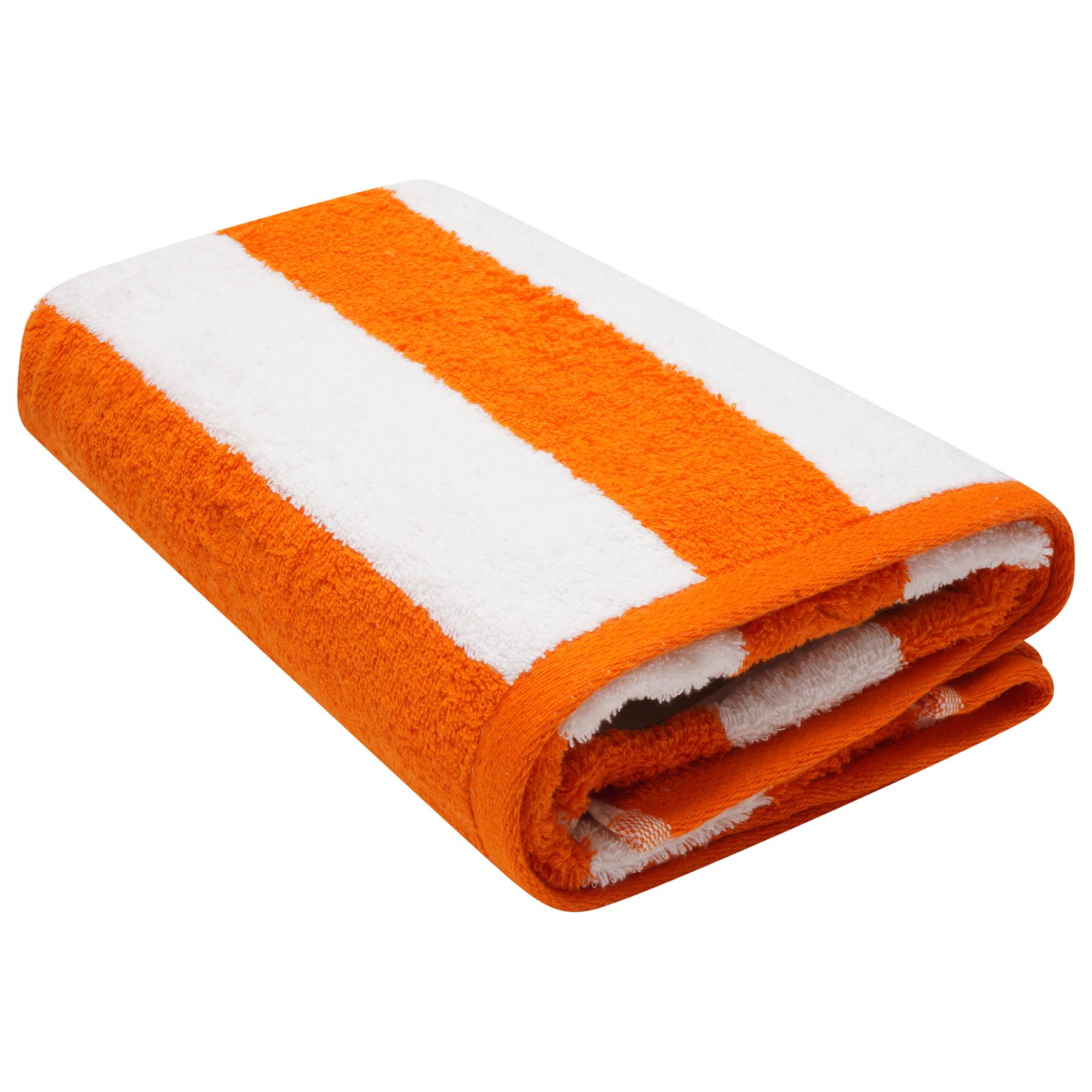Extra Large Cabana Stripe Beach Towel Pack Of 2 Cotton 6 Colours 76 x 152cm - Picture 9 of 14