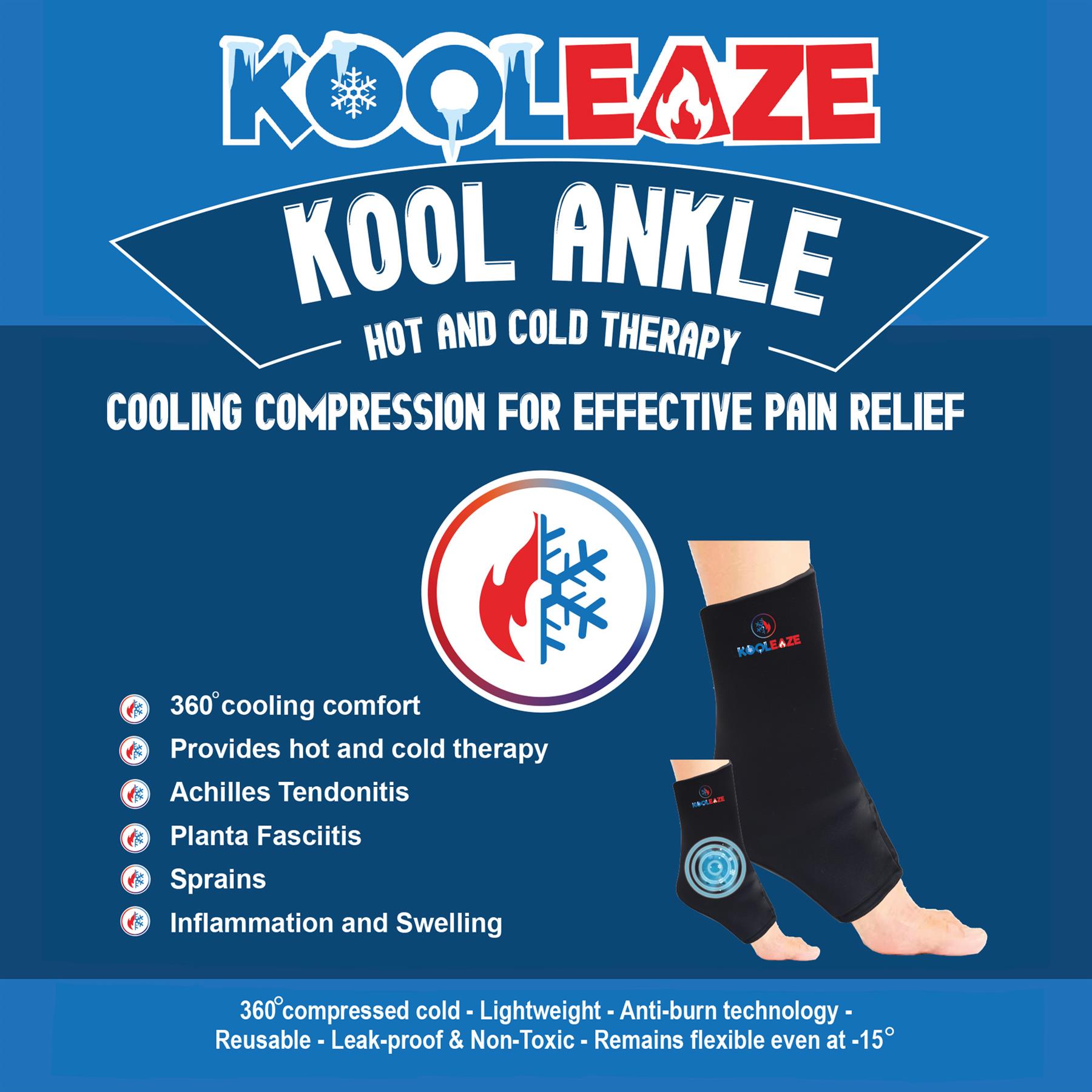 KOOLEAZE Hot / Cold Reusable Gel Ice Compress Pack Swelling Pain Relief Support - Picture 26 of 50