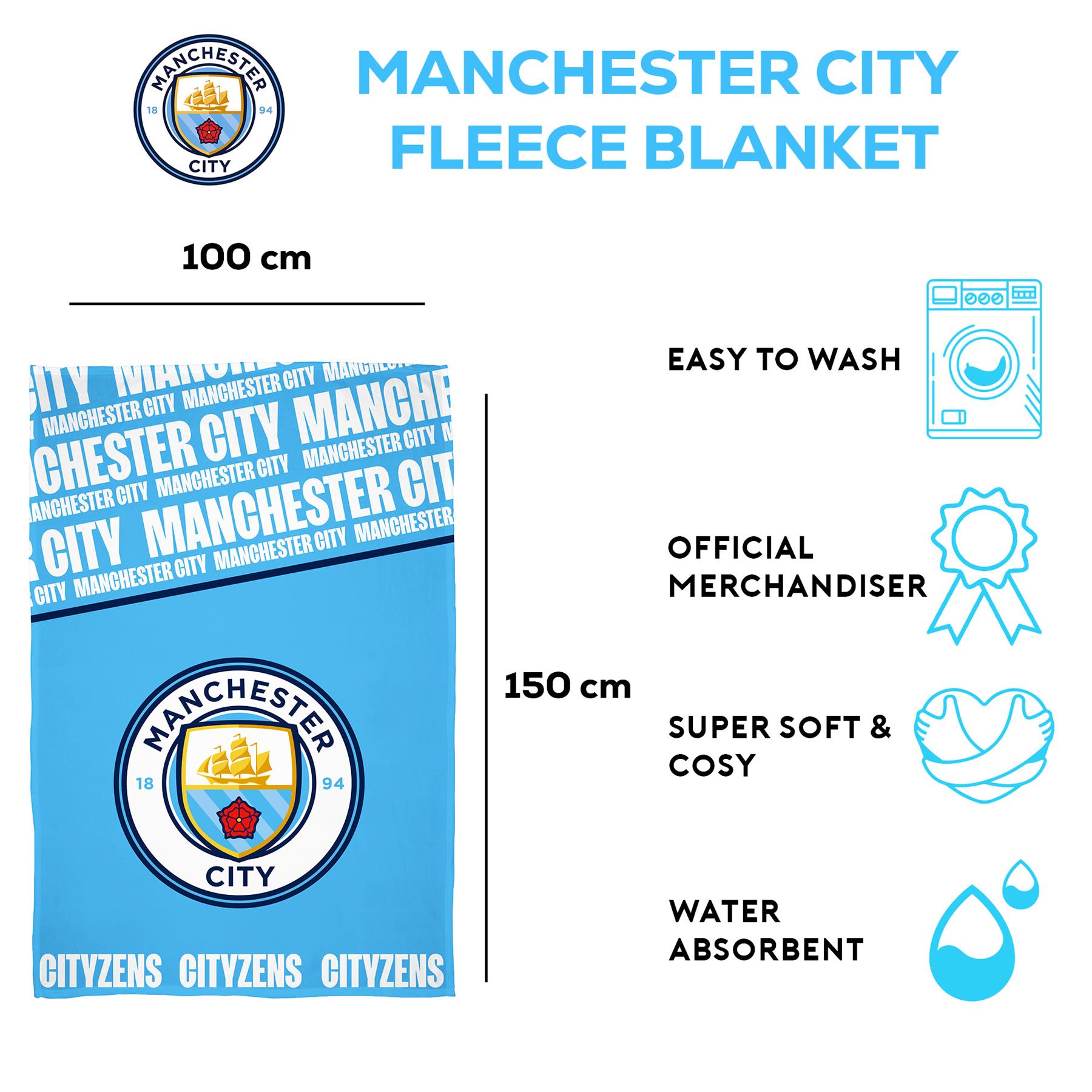 Fundas nórdicas oficiales del Manchester City FC Football Club Merch mantas y más - Imagen 13 de 31
