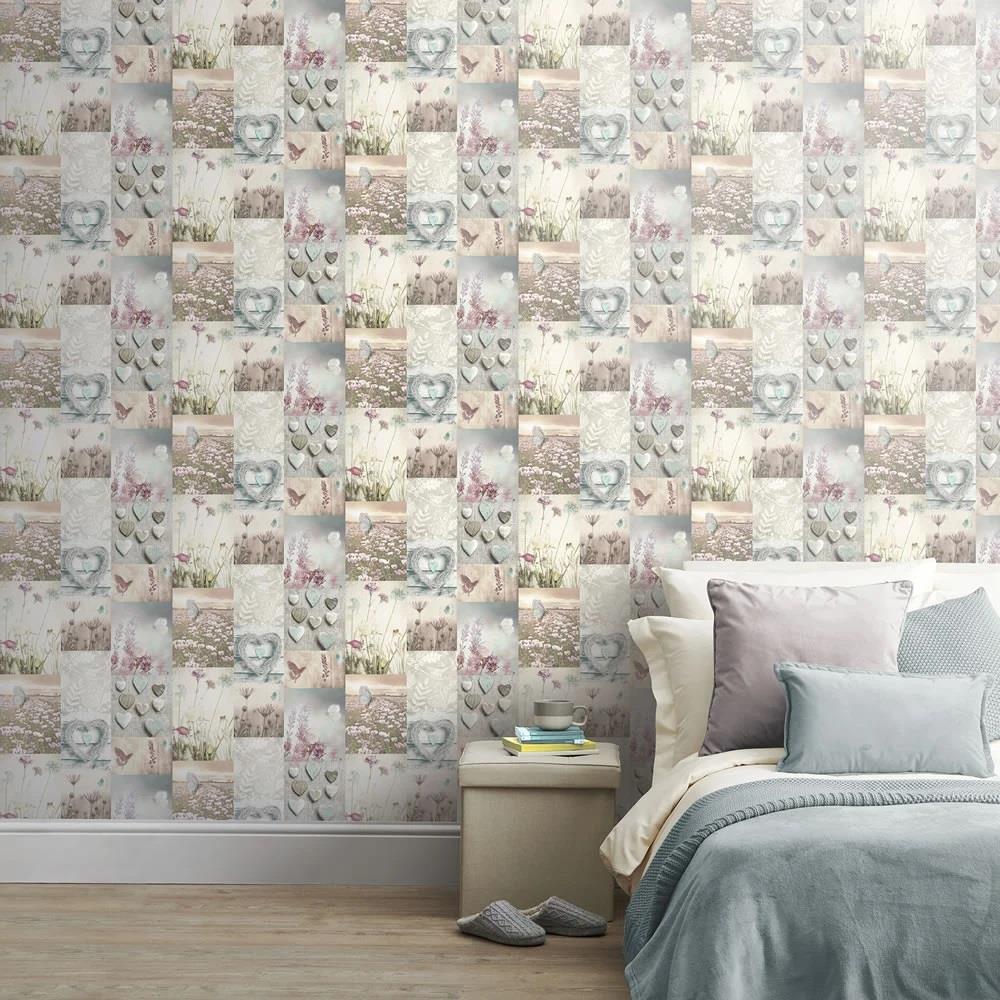 Arthouse Tranquil Dreams Collage Teal Wallpaper 674200 eBay