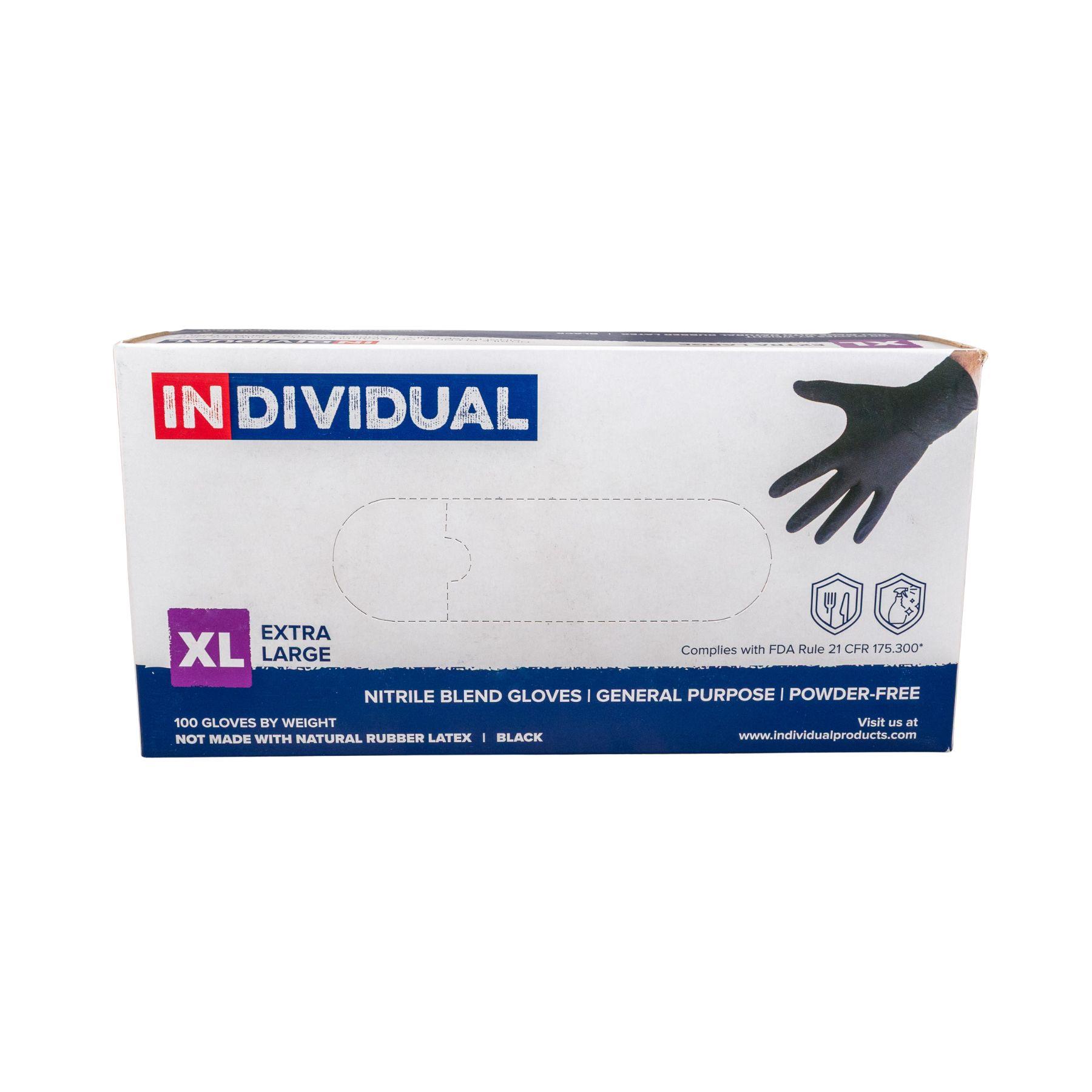 Individual Gloves Nitrile Blend Powder Free