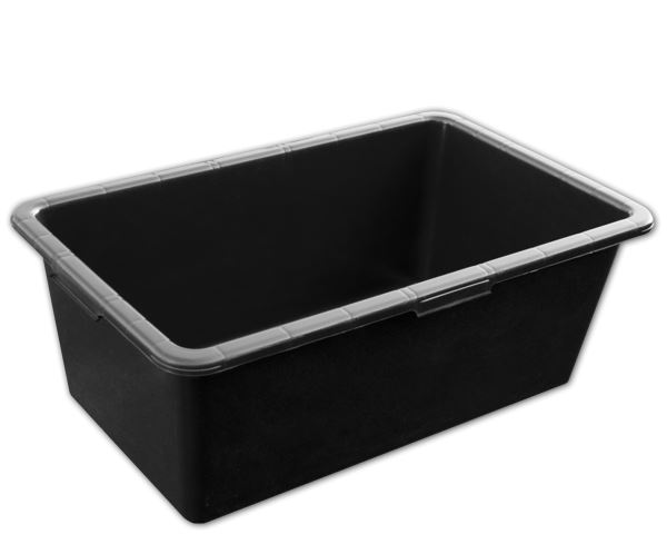 Heavy Duty Black Industrial PVC Mixing Tub Trough Angle View