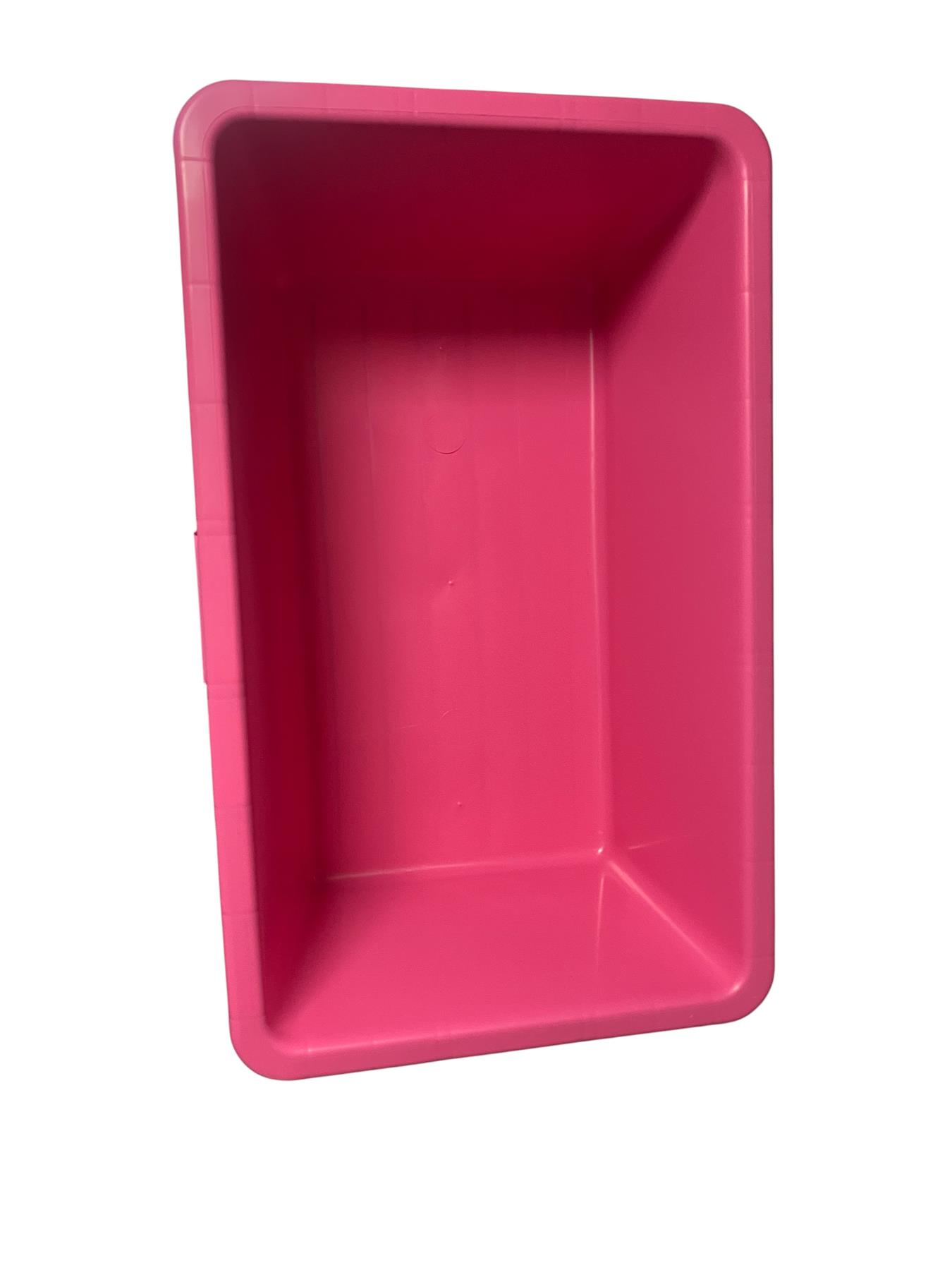 Heavy Duty 90L Pink PVC Mixing Tub Large Plasterers Mortar Trough Overview Angle