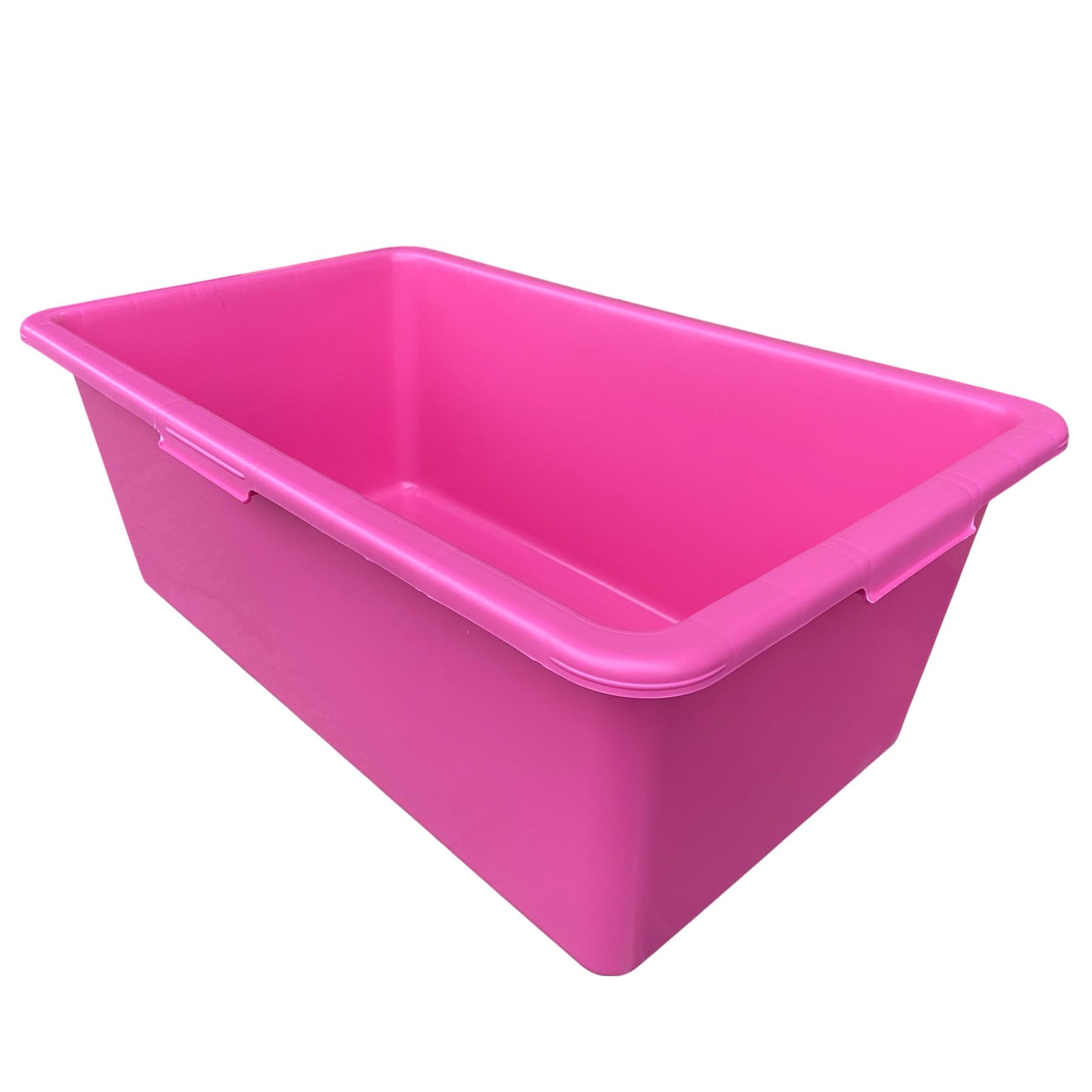 Heavy Duty 90L Pink PVC Mixing Tub Large Plasterers Mortar Trough Planter