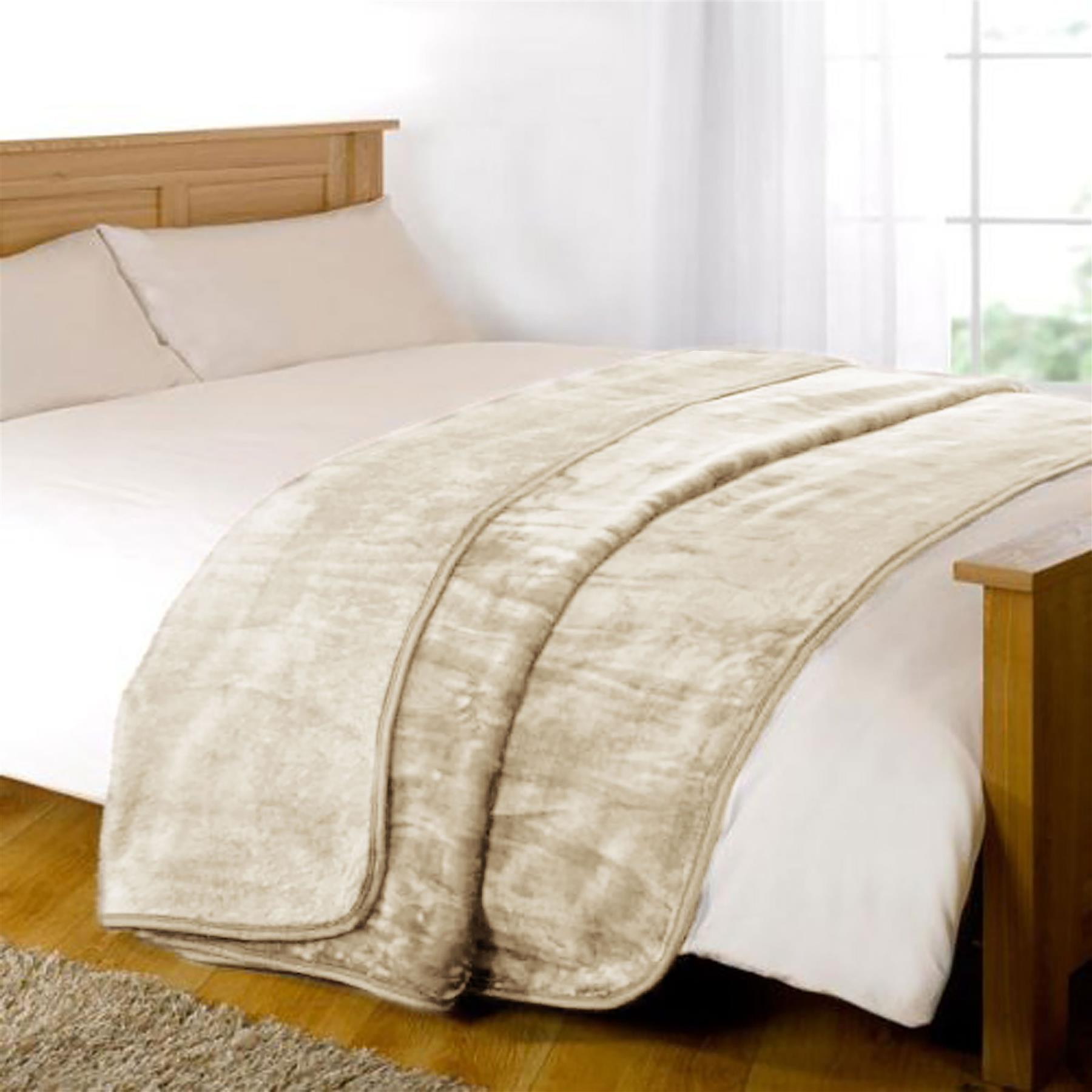 LUXURY FAUX FUR BLANKET BED THROW SOFA SOFT WARM FLEECE THROW SINGLE DOUBLE KING - Picture 11 of 62