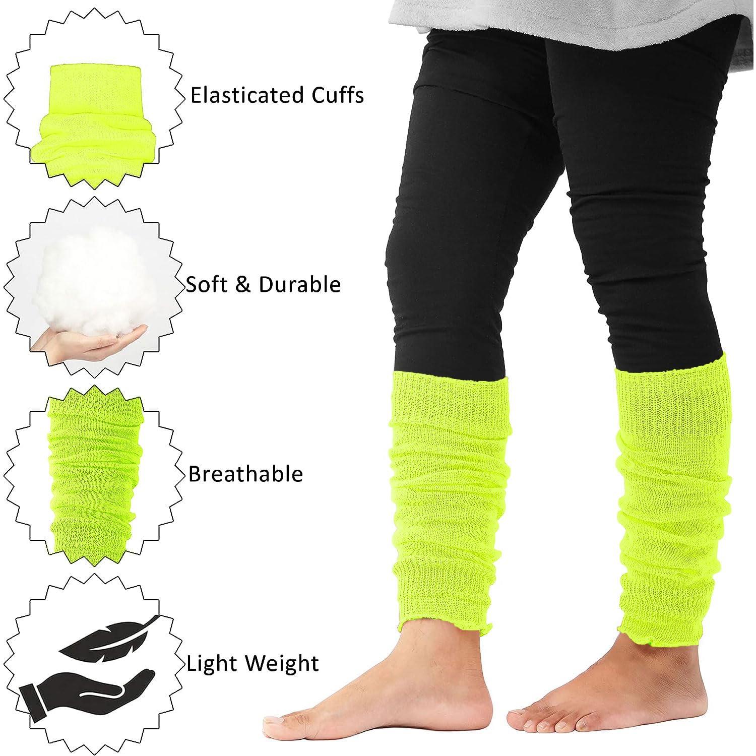 GIRLS TUTU LEG WARMERS 80’S WOMENS FANCY DRESS LADIES DANCE KNEE SOCKS ACCESSORY - Picture 31 of 31