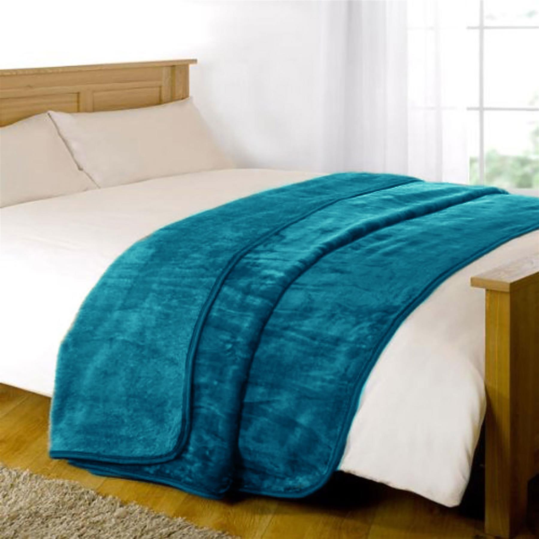 LUXURY FAUX FUR BLANKET BED THROW SOFA SOFT WARM FLEECE THROW SINGLE DOUBLE KING - Picture 45 of 62
