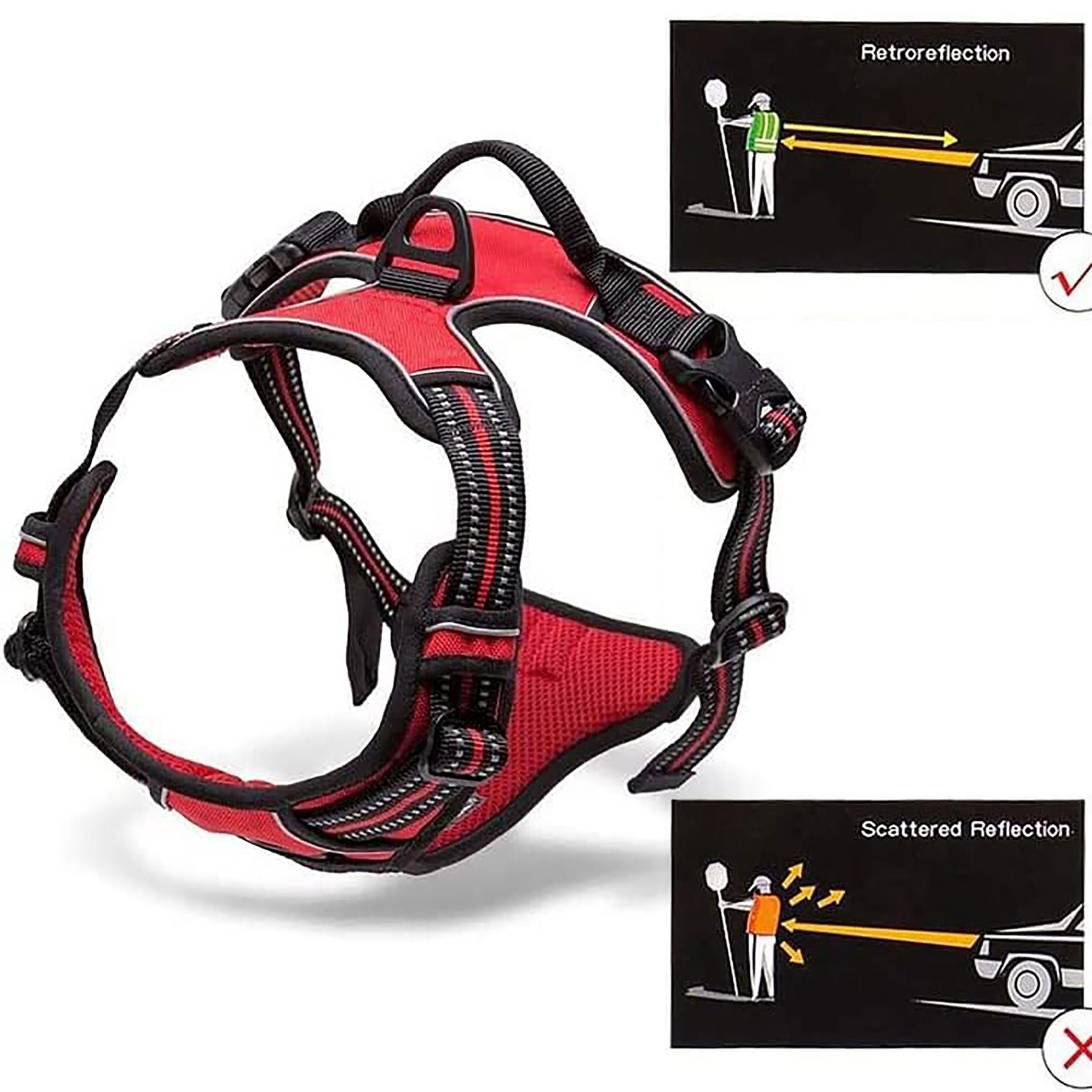 Dog Harness Strong Adjustable No Pull High Visibility Reflective Safety Vest Dog Harness Strong Adjustable No Pull High Visibility Reflective Safety Vest