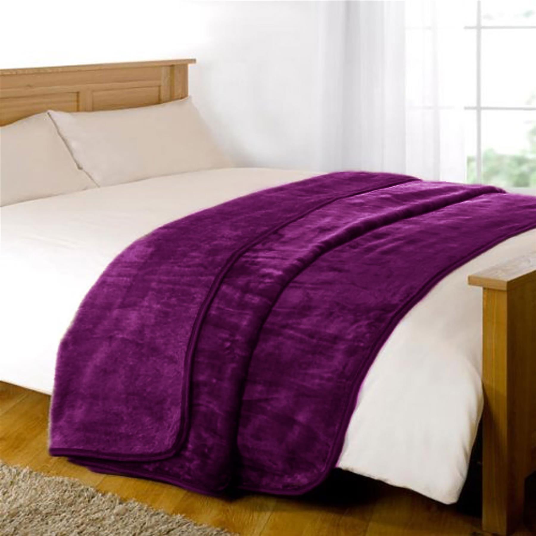 LUXURY FAUX FUR BLANKET BED THROW SOFA SOFT WARM FLEECE THROW SINGLE DOUBLE KING - Picture 32 of 62