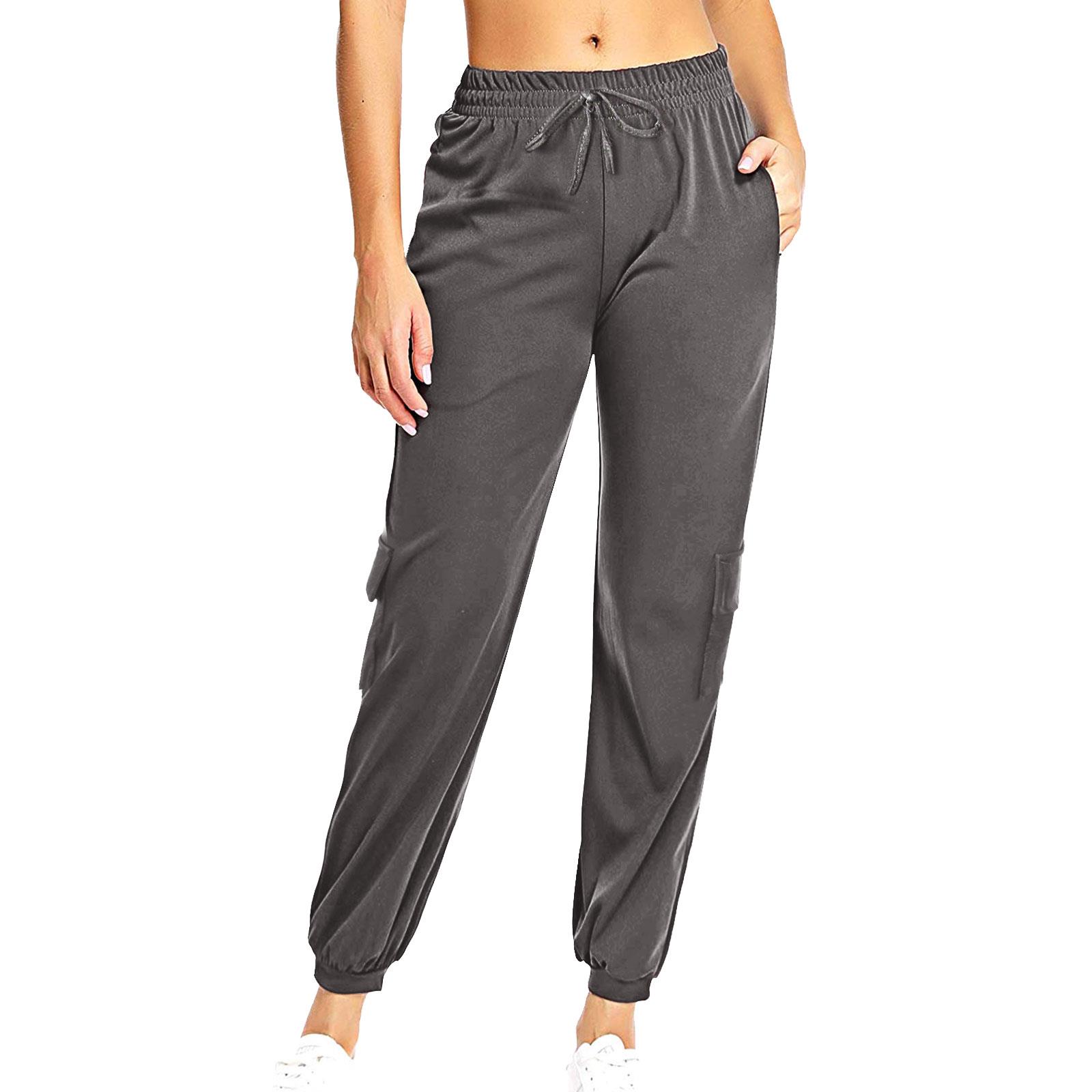 Ladies Cargo Combat Trousers Stretch Womens Elasticated Cotton Joggers Pants - Picture 21 of 51