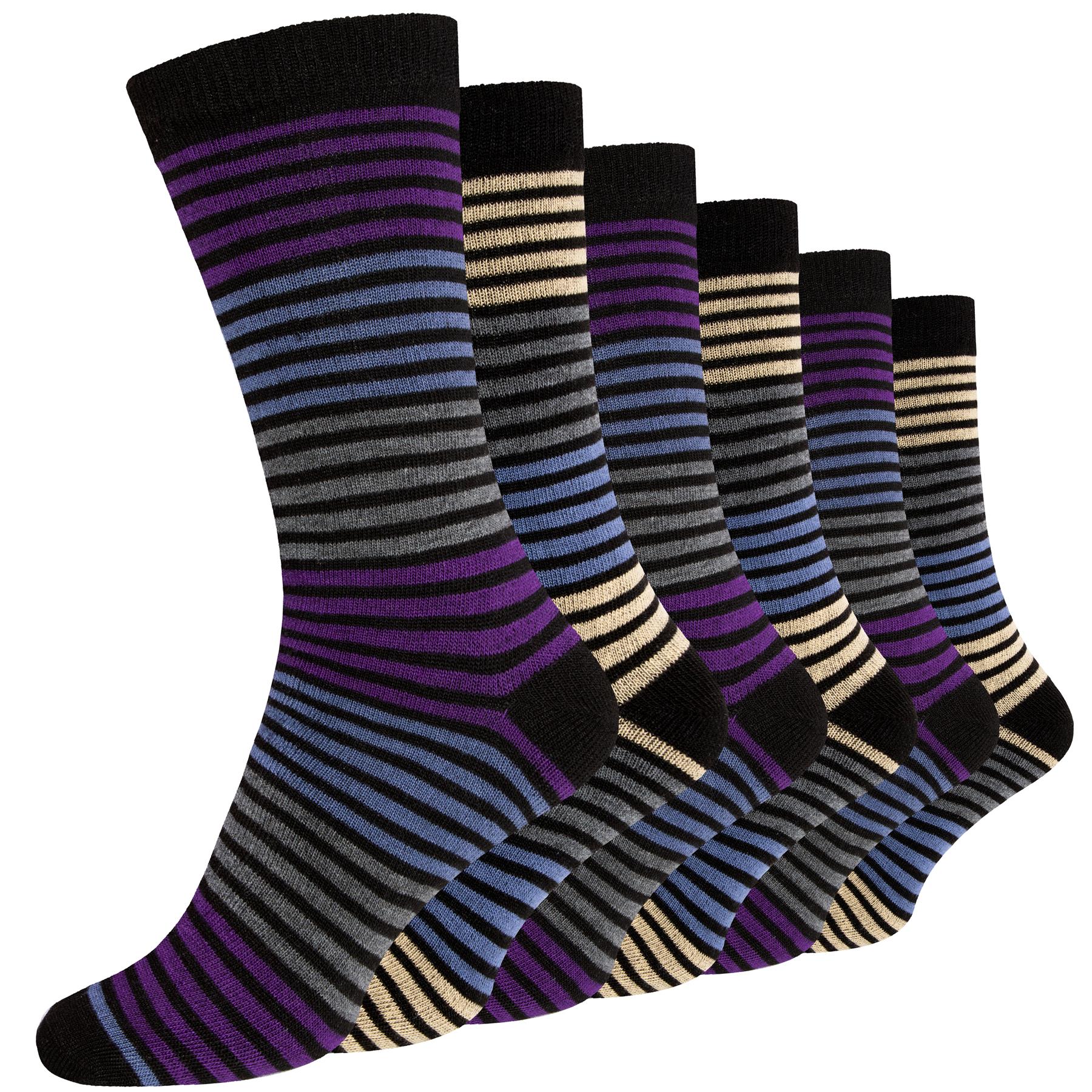 Mens Moon Funky Design Socks Bright Cotton Rich Coloured Stripes Size 6-11 - Picture 40 of 72