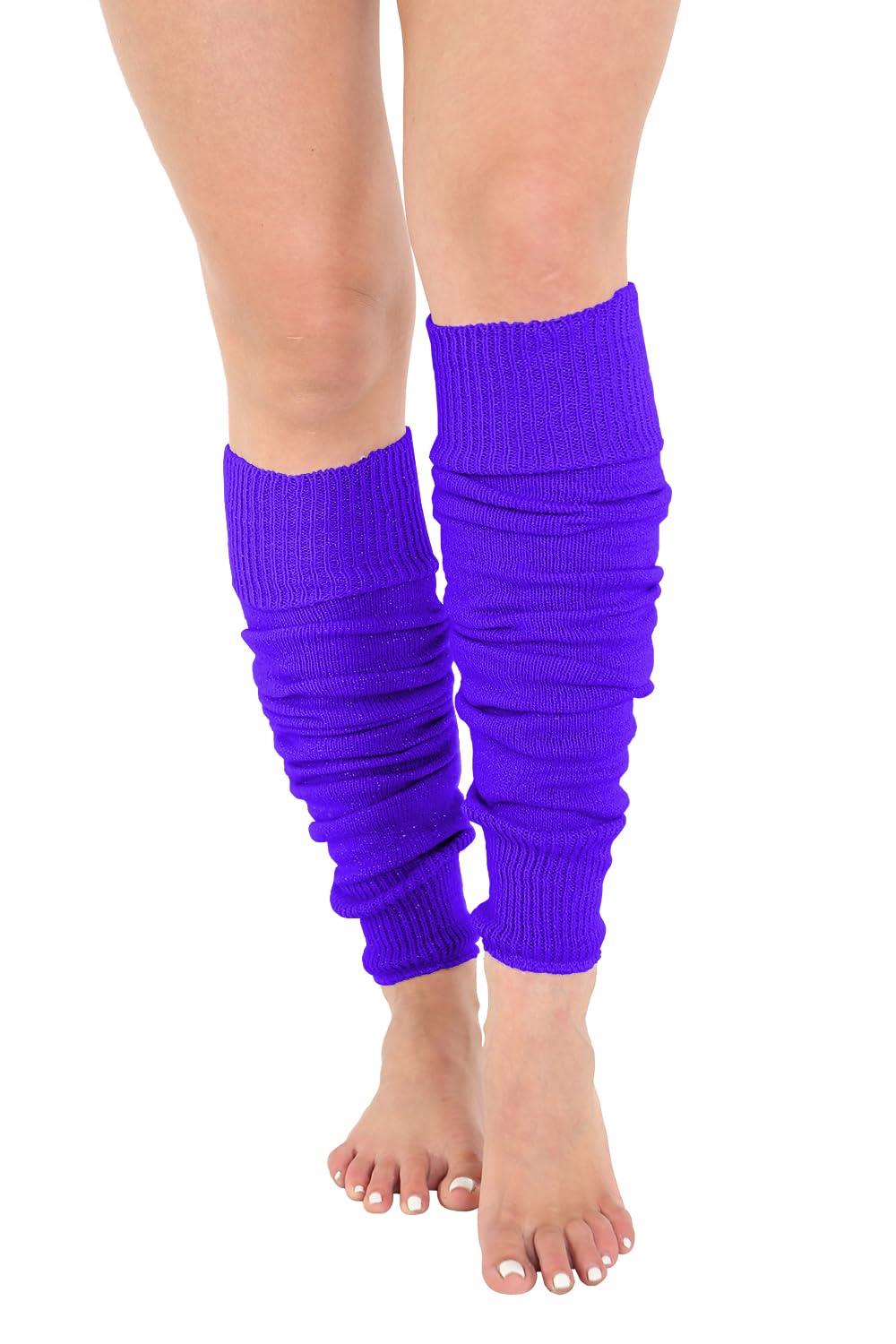 GIRLS TUTU LEG WARMERS 80’S WOMENS FANCY DRESS LADIES DANCE KNEE SOCKS ACCESSORY - Picture 20 of 31