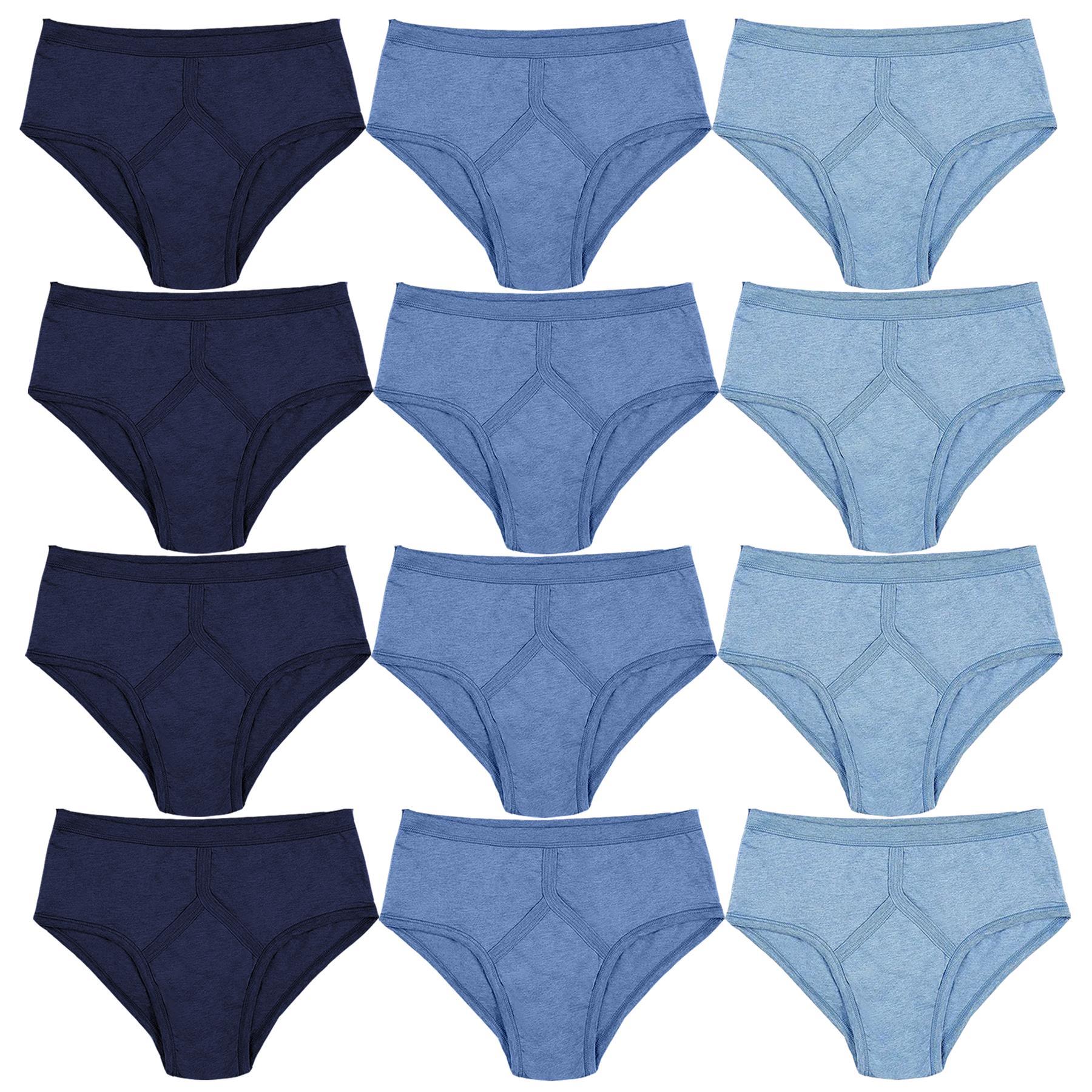 3/6/9/12 Mens Y Fronts Underwear 100% Cotton Traditional Interlock Briefs S-5XL - Picture 6 of 17