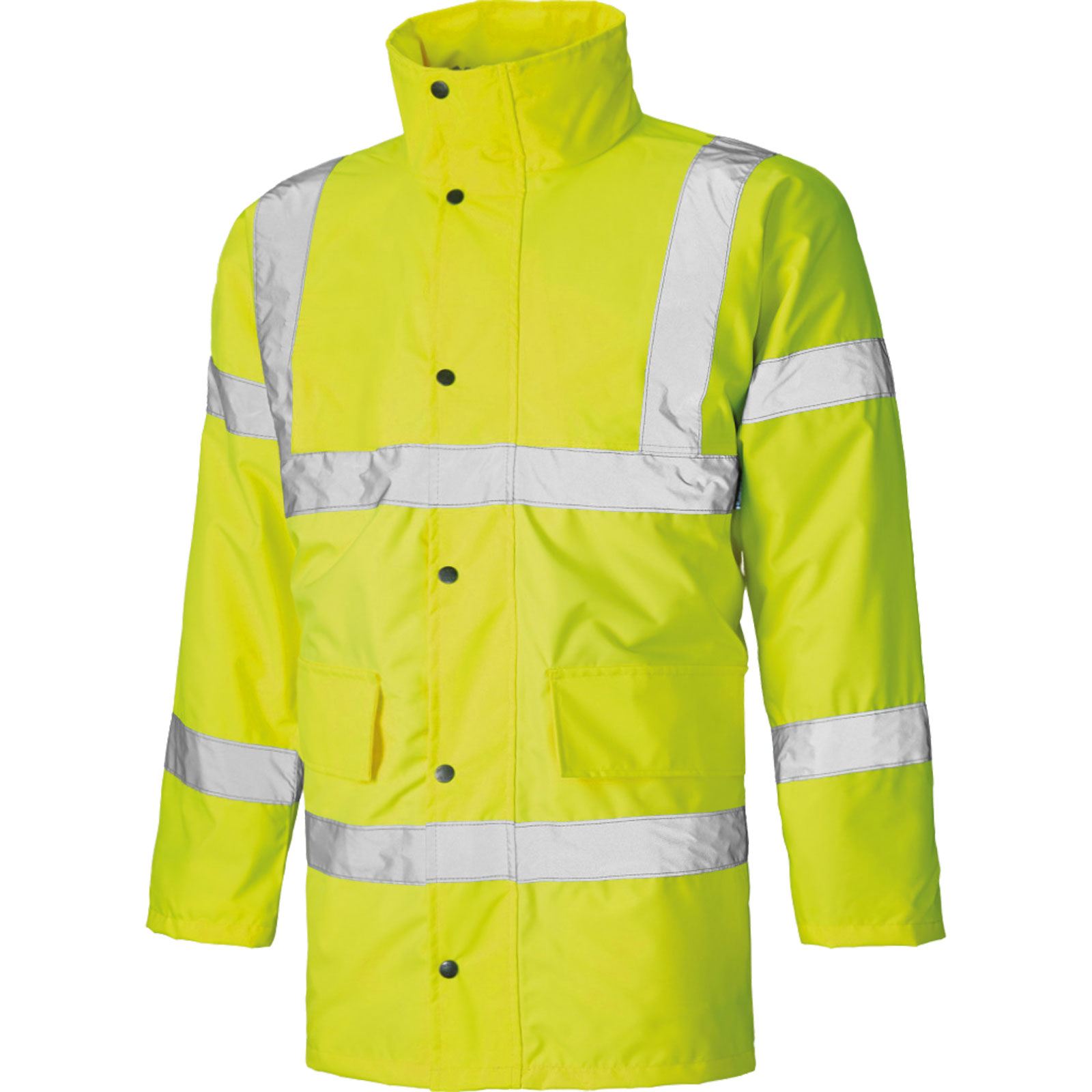 HI VIZ PARKA JACKET VISIBILITY WORK WATERPROOF SECURITY TWO TONE HIGHWAY COAT