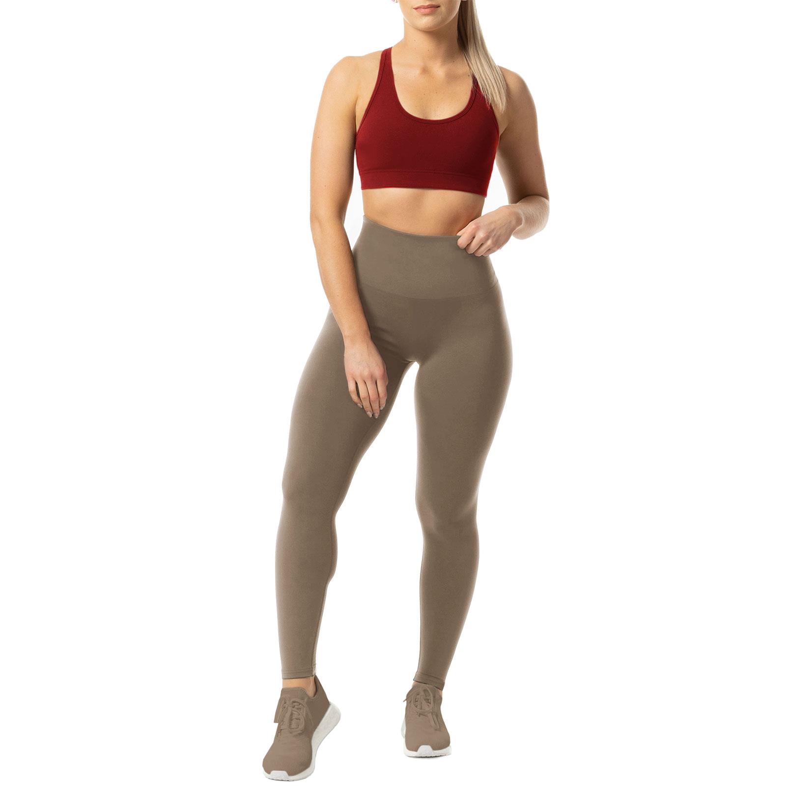 Ladies High Waist Tummy Control Leggings Thick Brushed Fleece Elasticated Waist - Picture 43 of 62