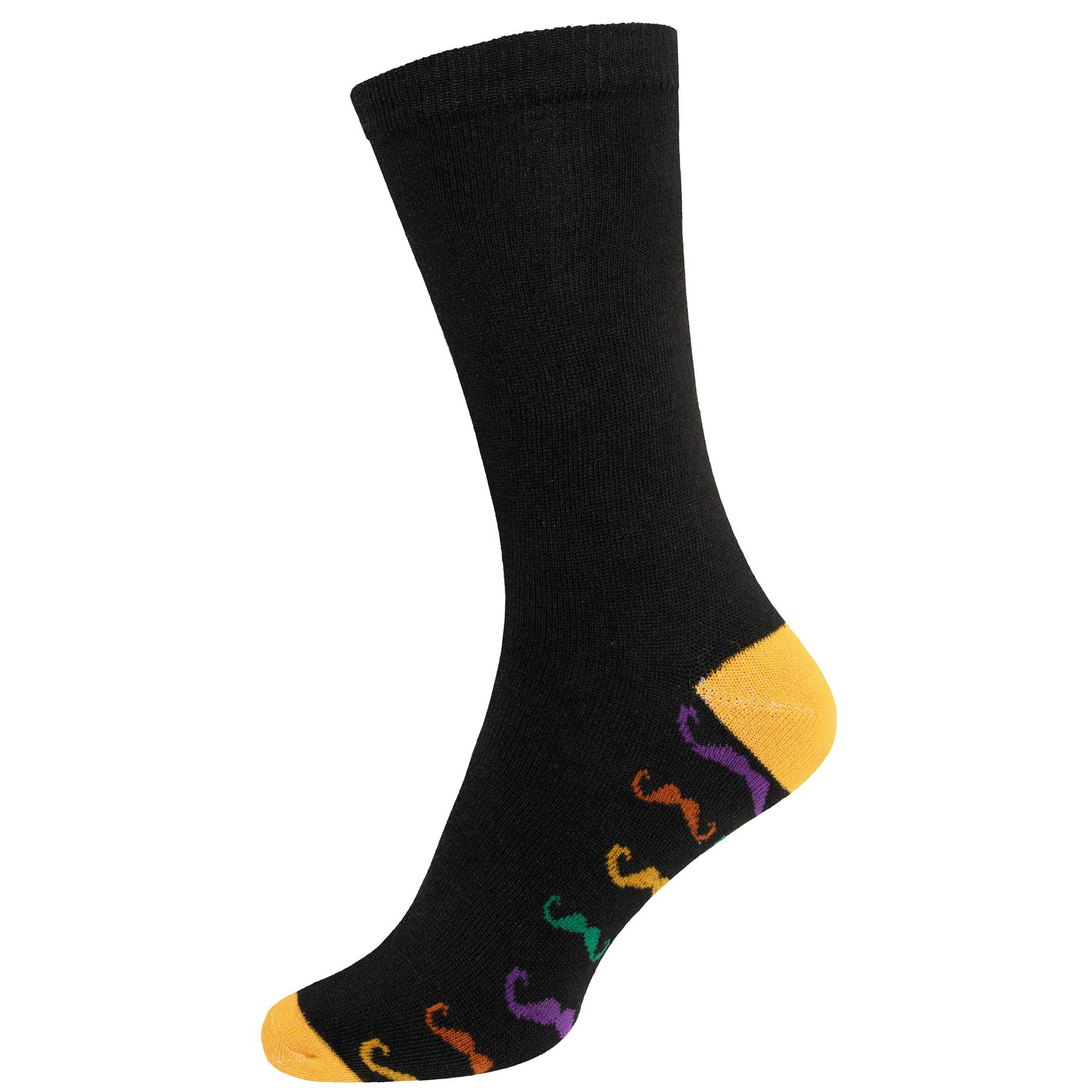 Mens Moon Funky Design Socks Bright Cotton Rich Coloured Stripes Size 6-11 - Picture 18 of 72