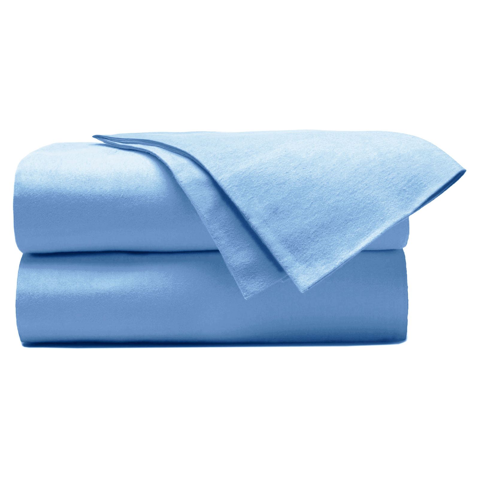 FLANNELETTE COTTON DUVET BRUSHED DYED FITTED PLAIN BED SHEETWITH PILLOW CASES - Bild 2 von 6