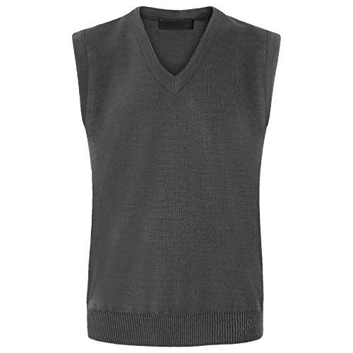 Mens Plain V Neck Sleeveless Sweater Jumper Tank Top Jersey Golf Casual S-5XL - Picture 4 of 11