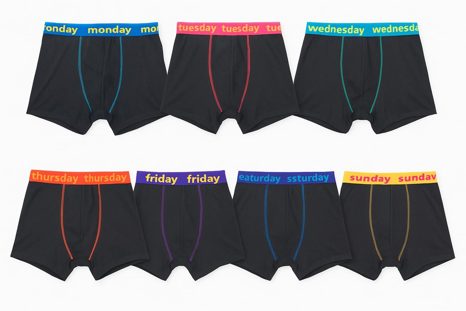 SAOLA Set boxer e calze 7 giorni uomo multipack intimo e calzini set giorni della settimana