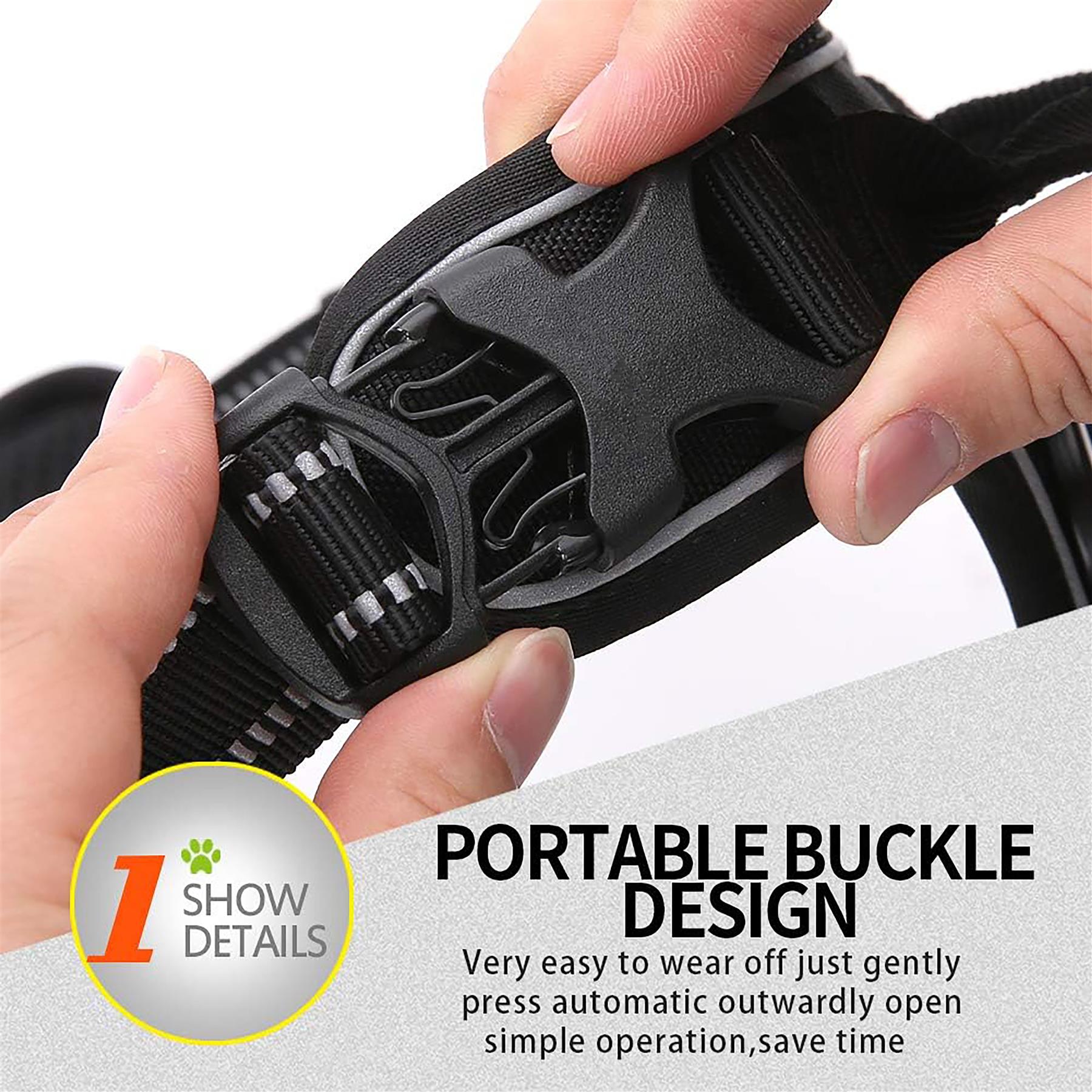 Dog Harness Strong Adjustable No Pull High Visibility Reflective Safety Vest Dog Harness Strong Adjustable No Pull High Visibility Reflective Safety Vest