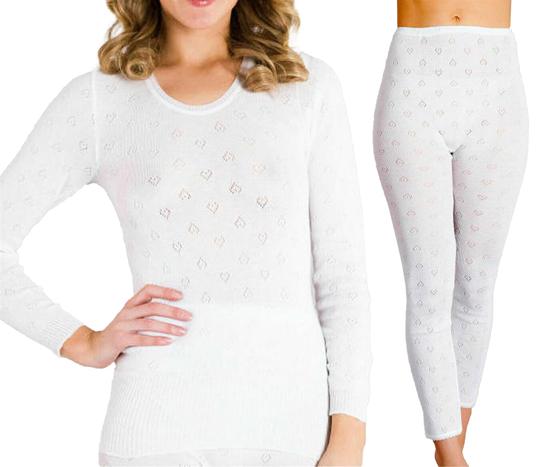 Womens Thermal Long Johns Complete Set Underwear Ladies Base Layer Top