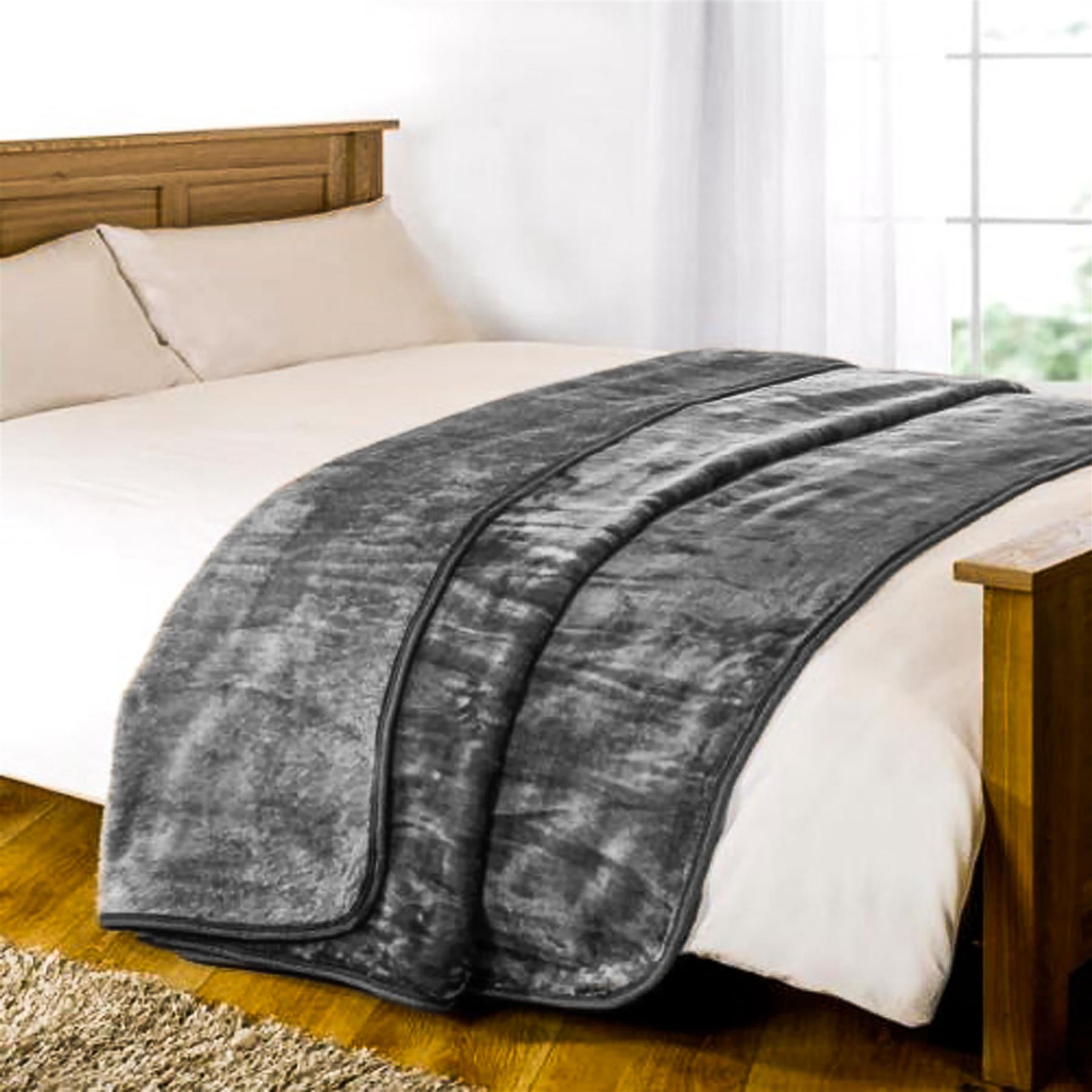 LUXURY FAUX FUR BLANKET BED THROW SOFA SOFT WARM FLEECE THROW SINGLE DOUBLE KING - Picture 13 of 62