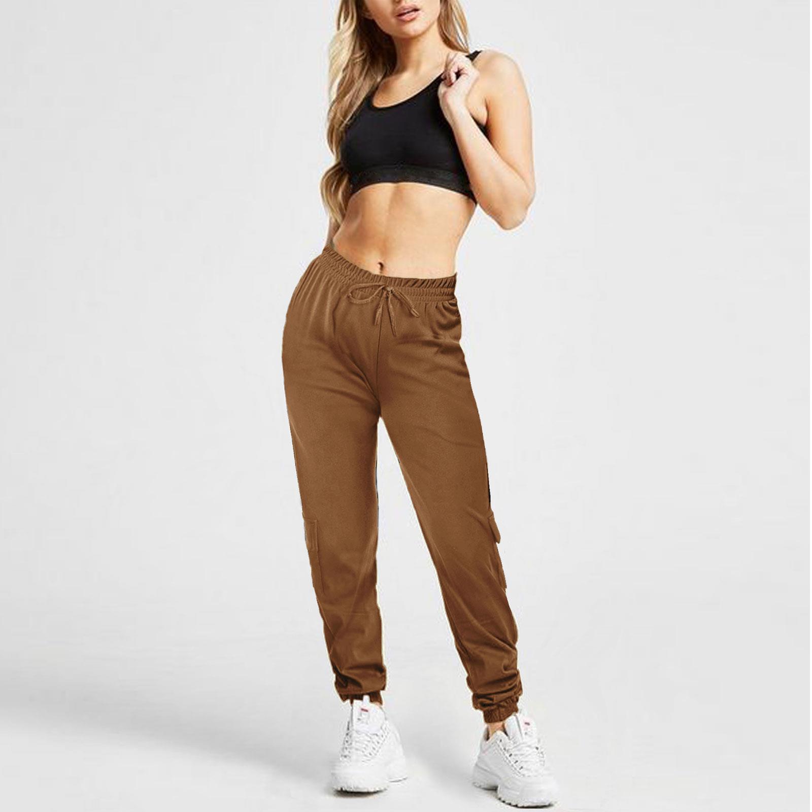 Ladies Cargo Combat Trousers Stretch Womens Elasticated Cotton Joggers Pants - Picture 49 of 51