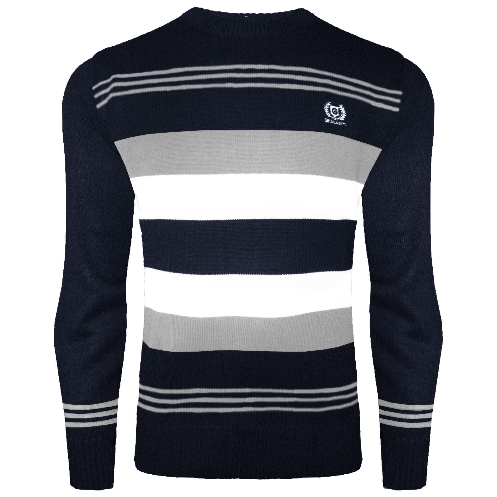 mens striped crewneck