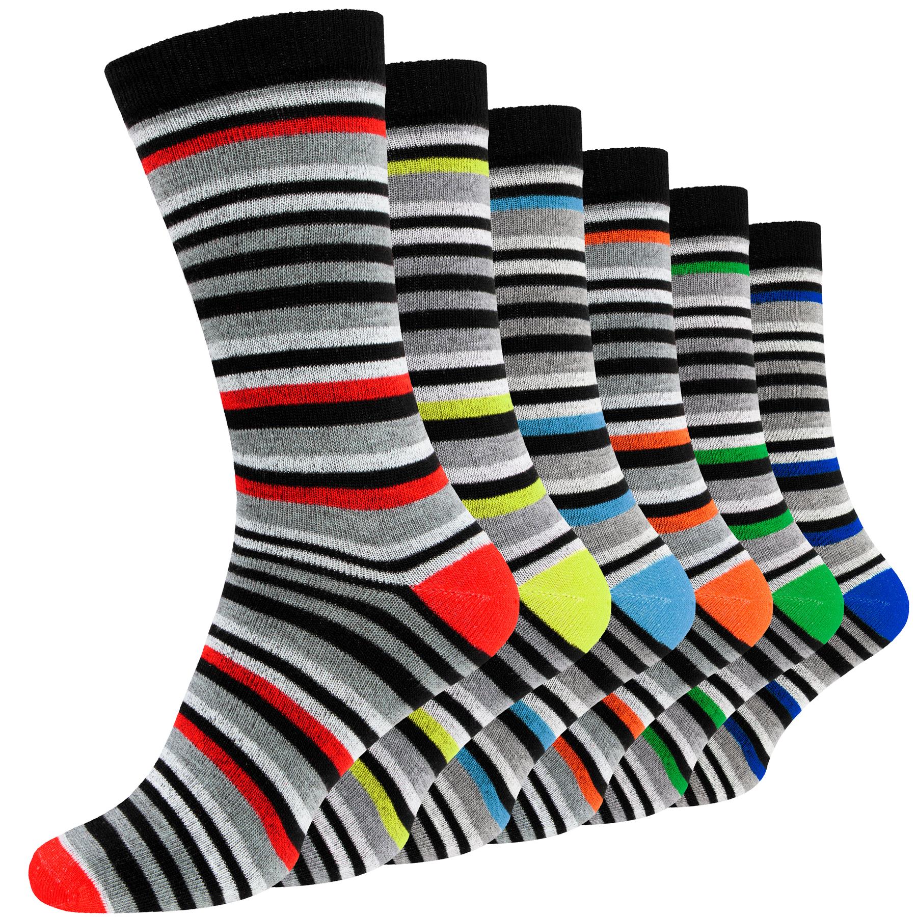 Mens Moon Funky Design Socks Bright Cotton Rich Coloured Stripes Size 6-11 - Picture 21 of 72