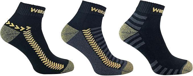 Mens Work Socks Heavy Duty Low Cut Breathable Athletic Ankle Sports Socks 6-11 - Picture 3 of 10