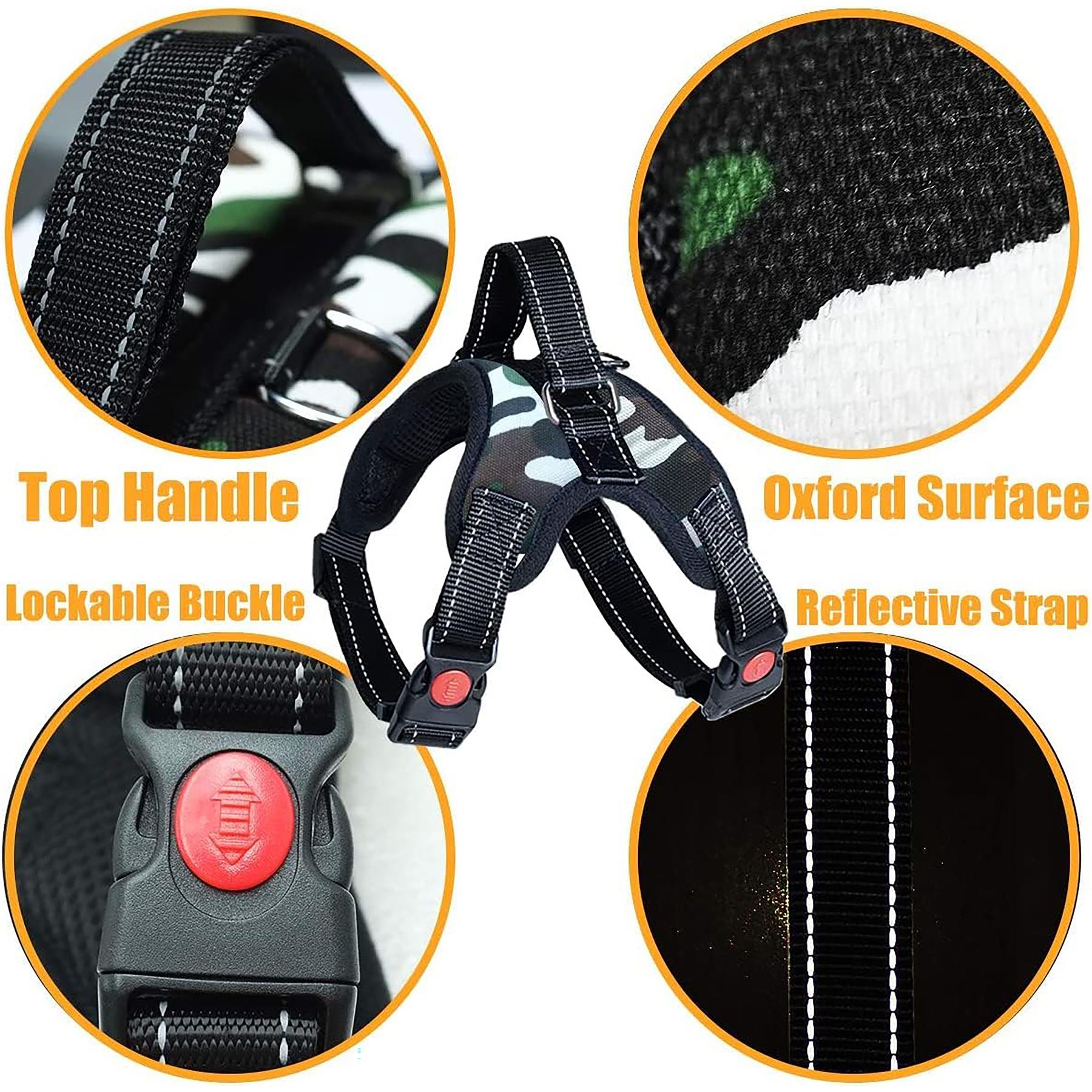 Dog Harness No Pull  Adjustable Vest Reflective String Soft Strong For Anti Pull